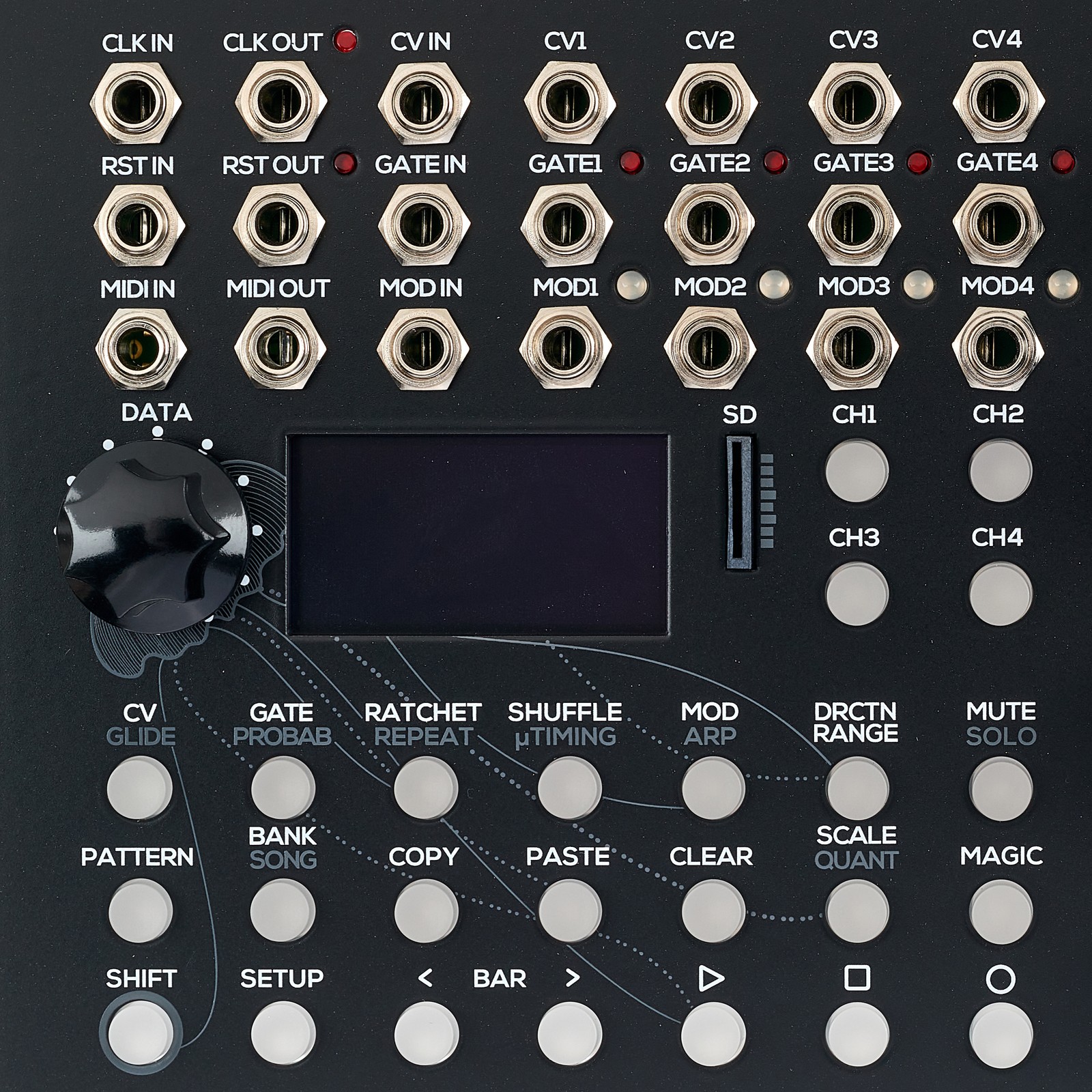 Erica Synths Black Sequencer, Detail