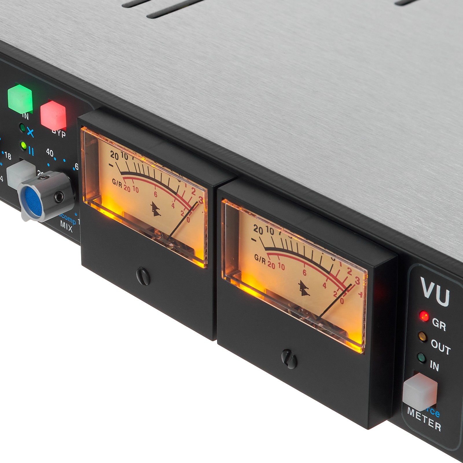 VU-Meter des API Audio 2500+ Kompressors