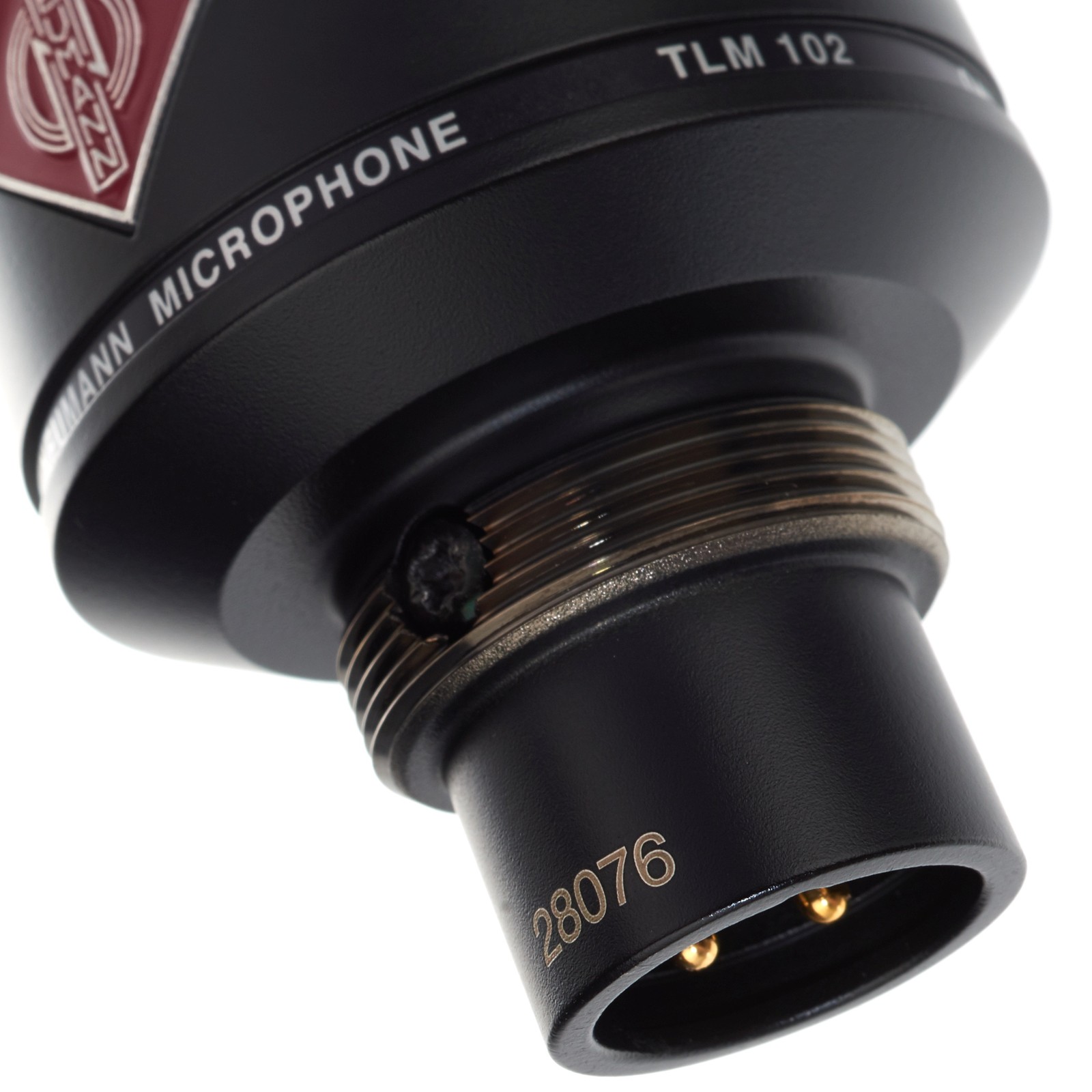 XLR-Anschluss am Neumann TLM 102 BK Großmembran-Kondensatormikrofon