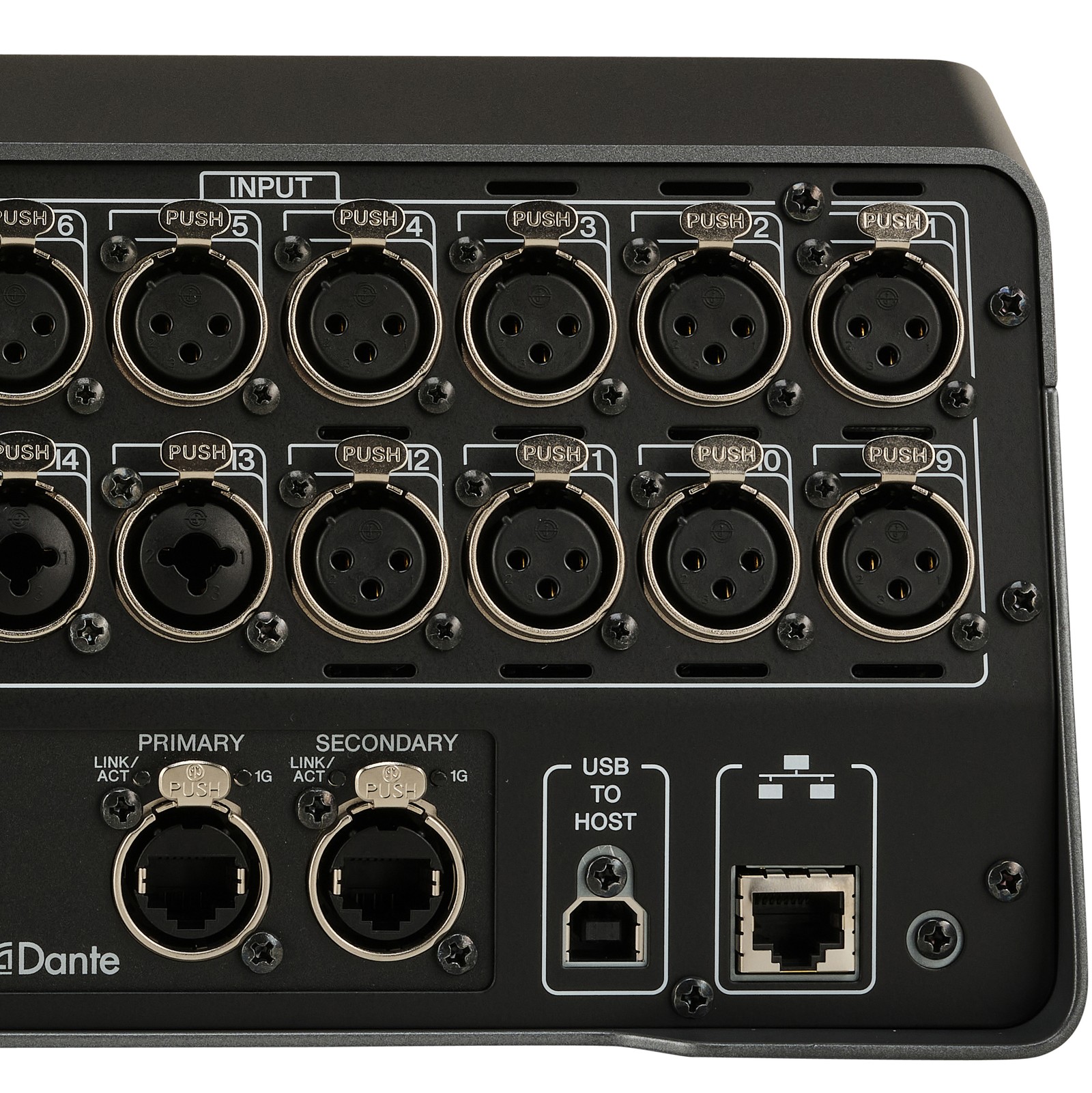 Inputs am Yamaha DM3 16-Kanal Digital Mixer 