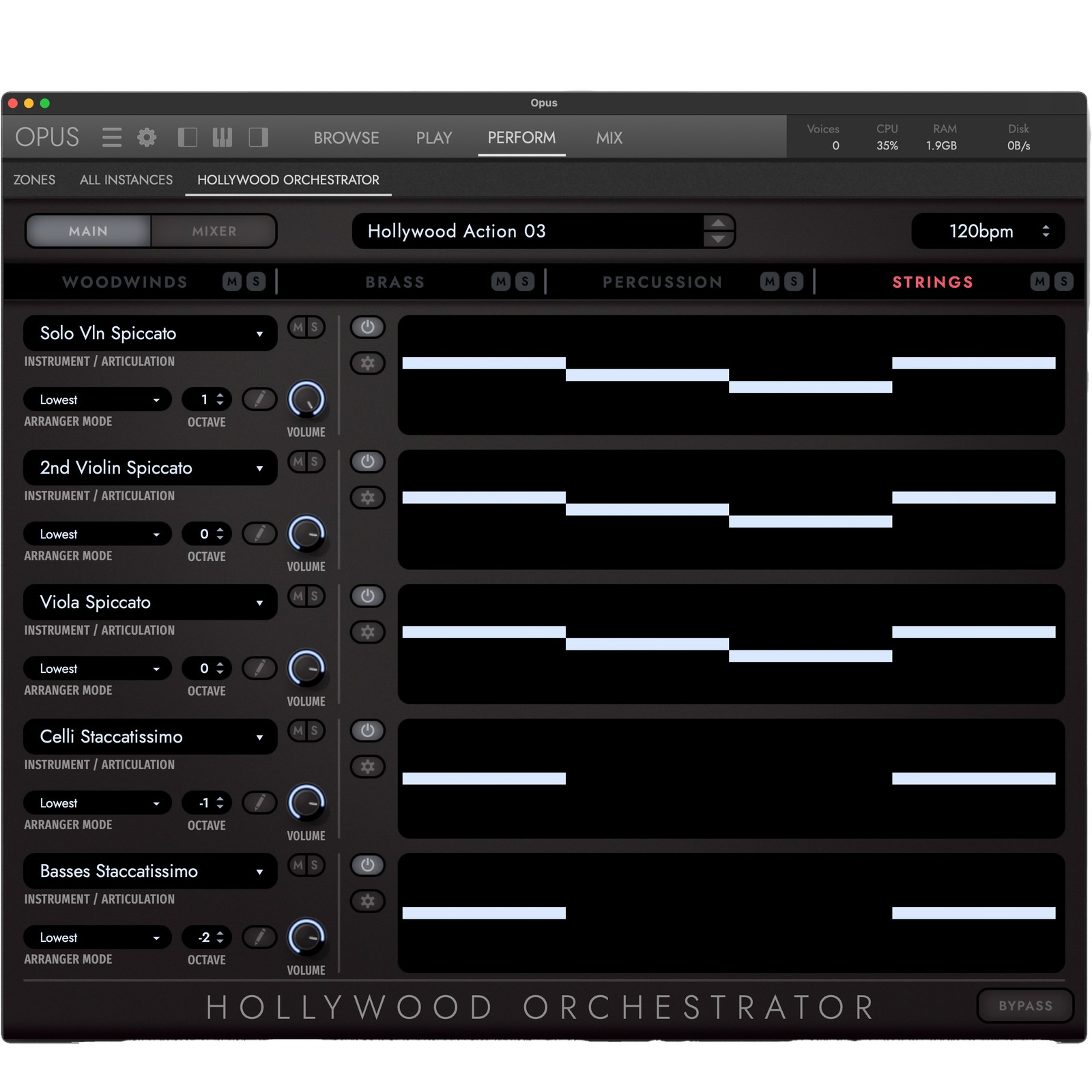 Open programme from the EastWest Hollywood TEC 3 Bundle