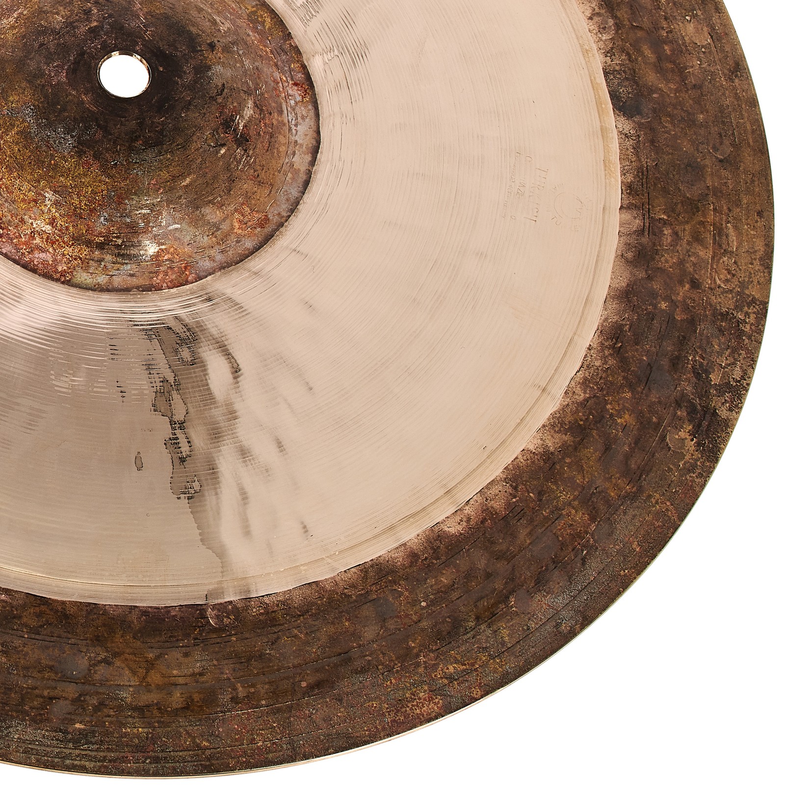 Closeup of the 14" Zultan Q series hihat cymbal