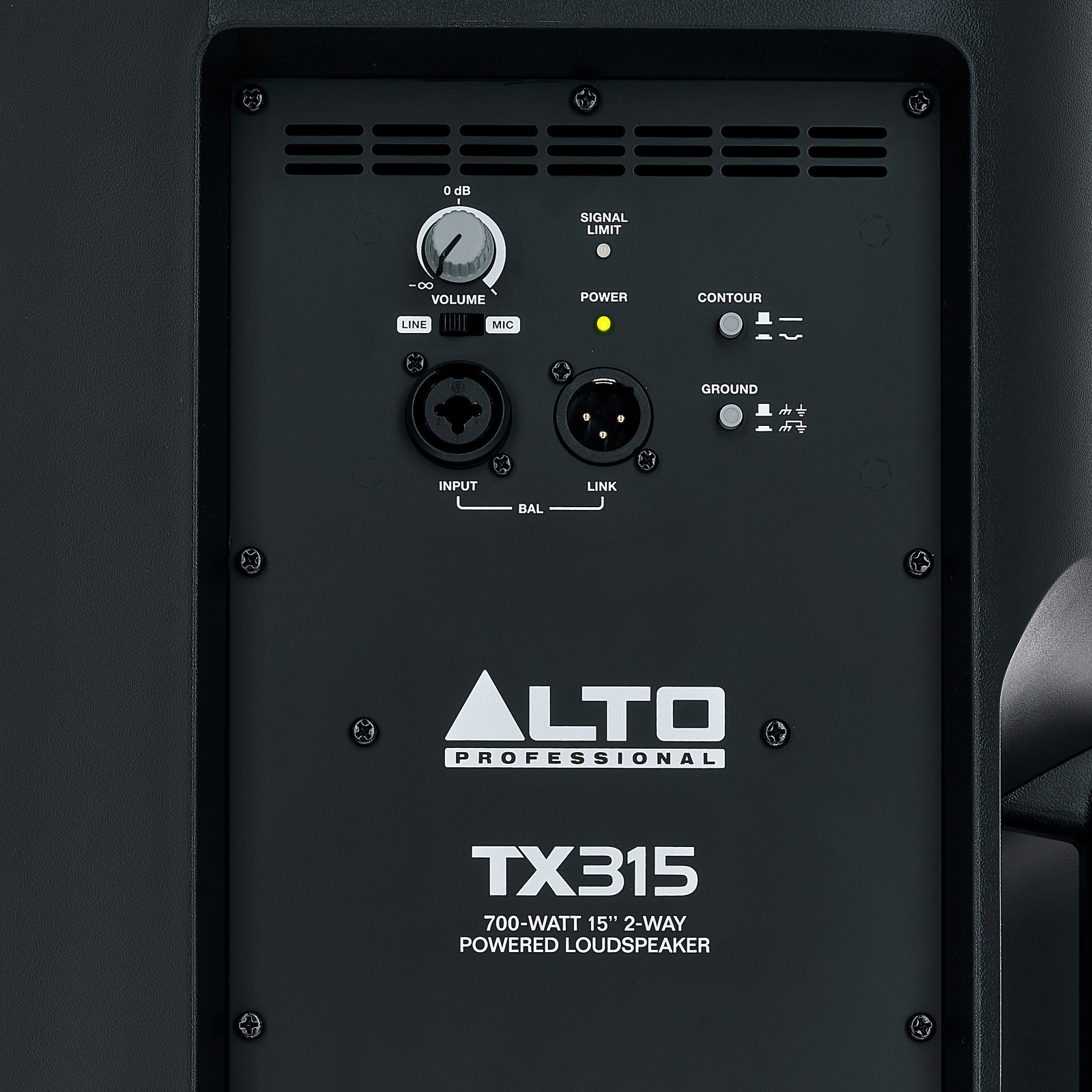 Alto Aktivlautsprecher Bedienelemente