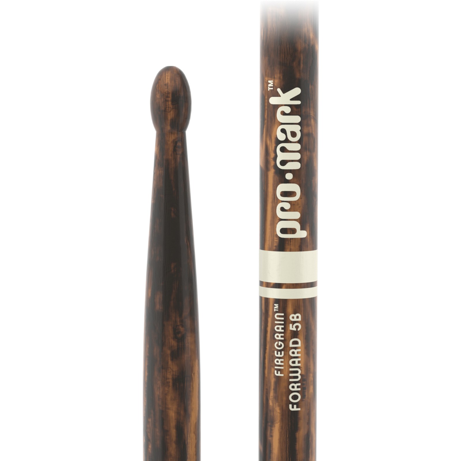 Spitze des Pro Mark TX5BW-FG Classic 5B Fire Grain Drumsticks