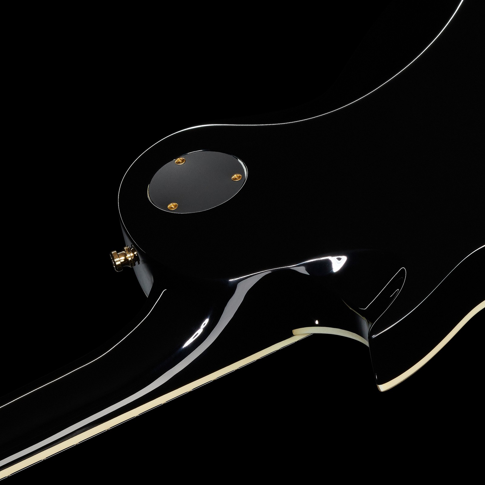 Rounded heel and cutaway on the Harley Benton SC-Custom III P90 Black