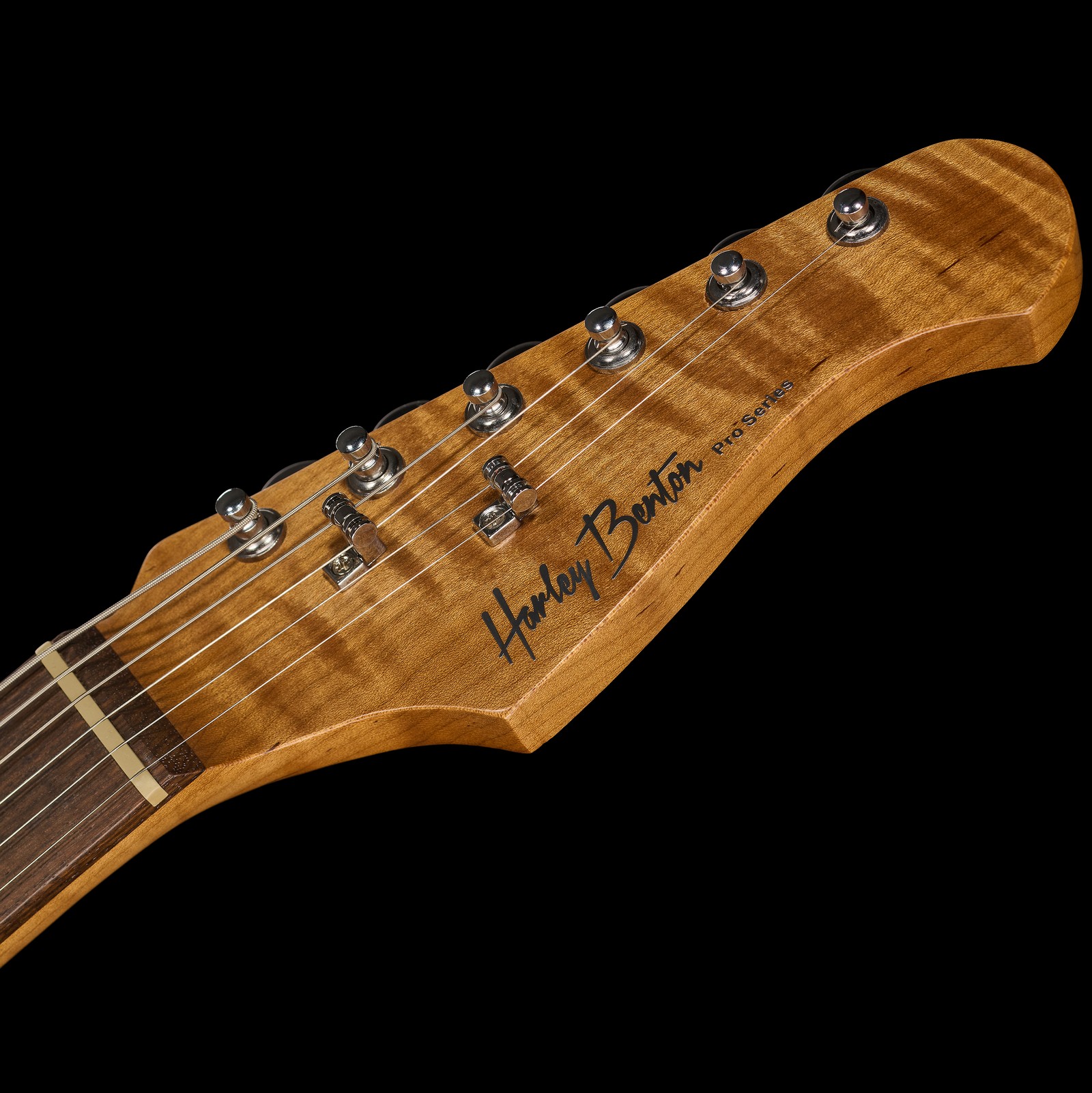 Geröstete Harley Benton E-Gitarre Kopfplatte aus Ahorn