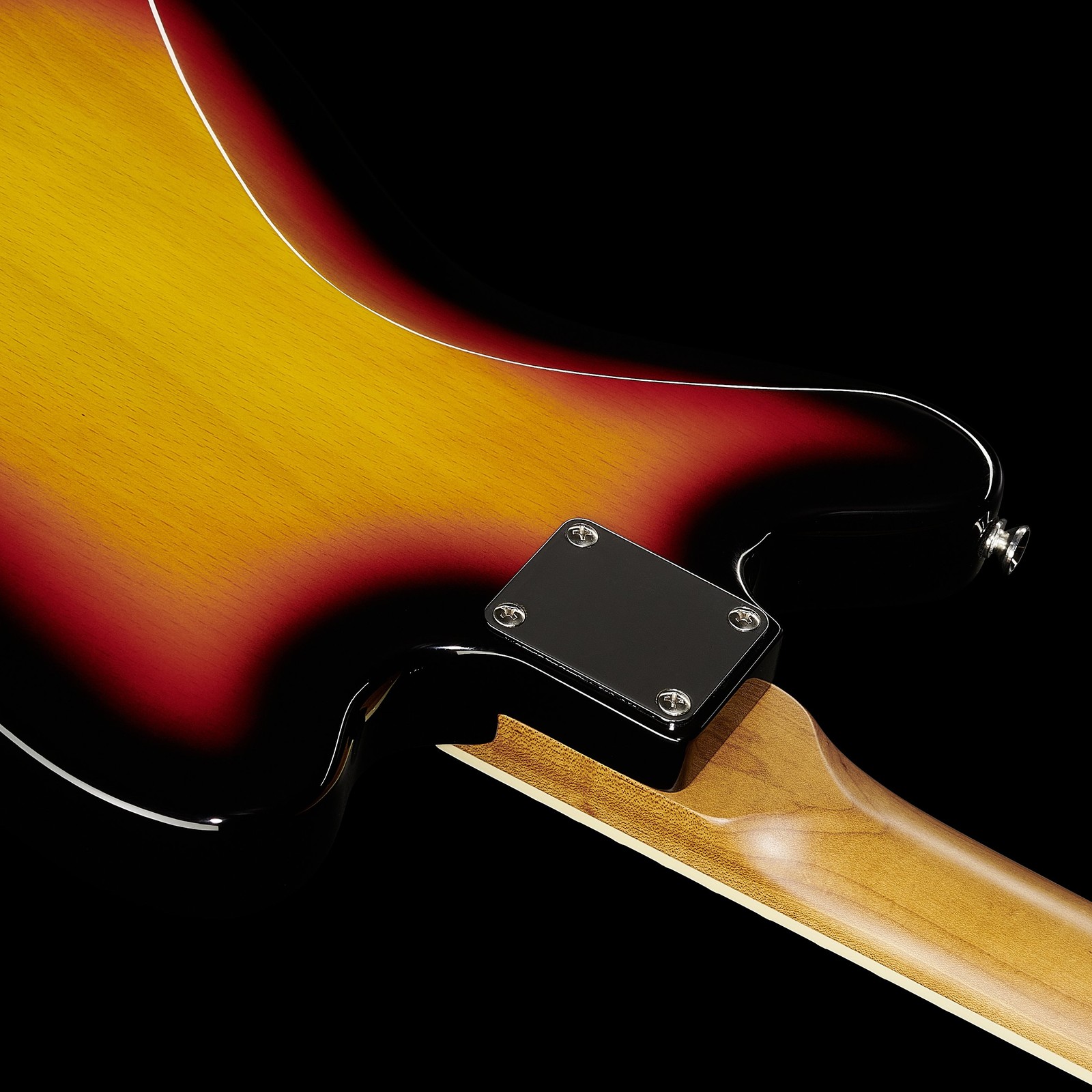 gerösteter Ahornhals, angeschraubt an die Harley Benton JA-60LH SB Vintage Series