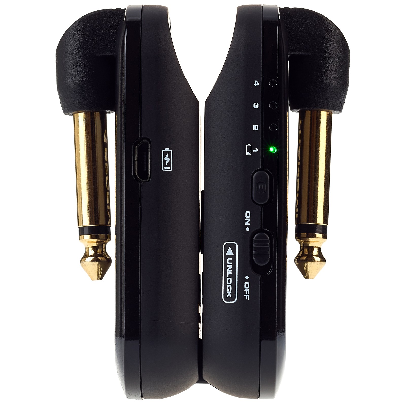 Comandi sui lati dell'Harley Benton AirBorne 2.4GHz Instrument