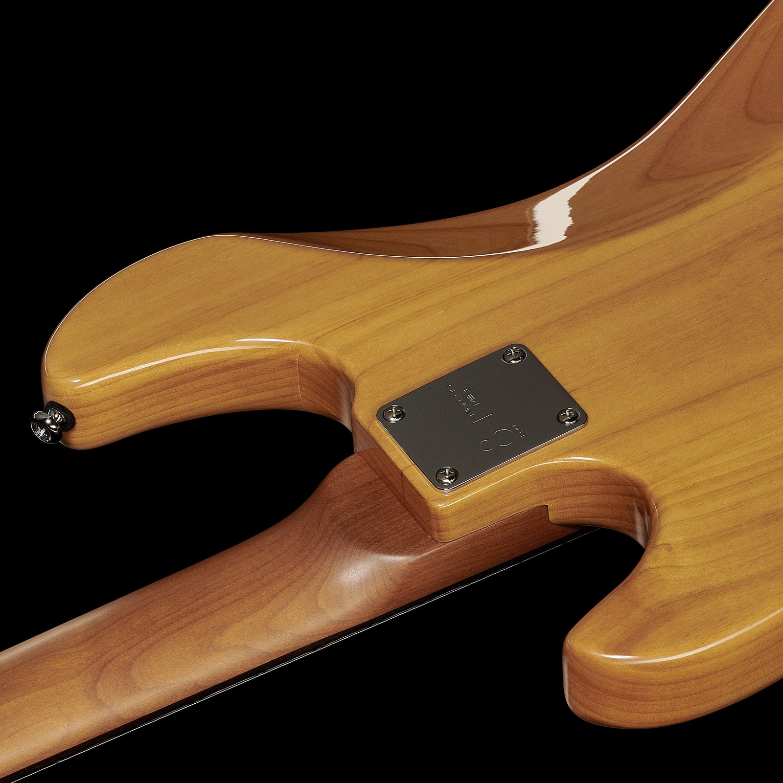Geschraubter Roasted Maple Hals auf der Rückseite des  Marcus Miller P5R Alder-4 NT