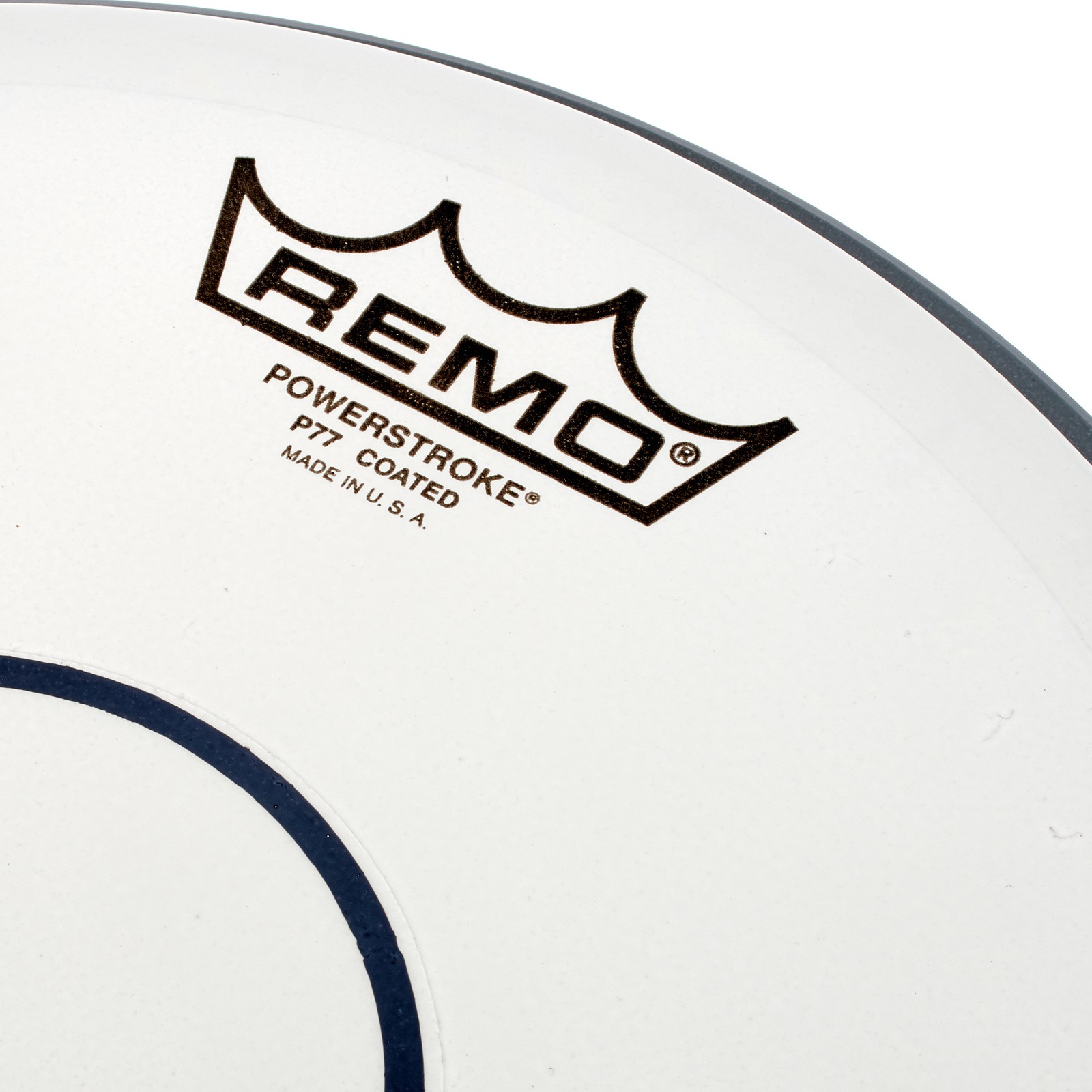 Herstellerlogo auf dem Remo 10" Powerstroke 77 Snare Head