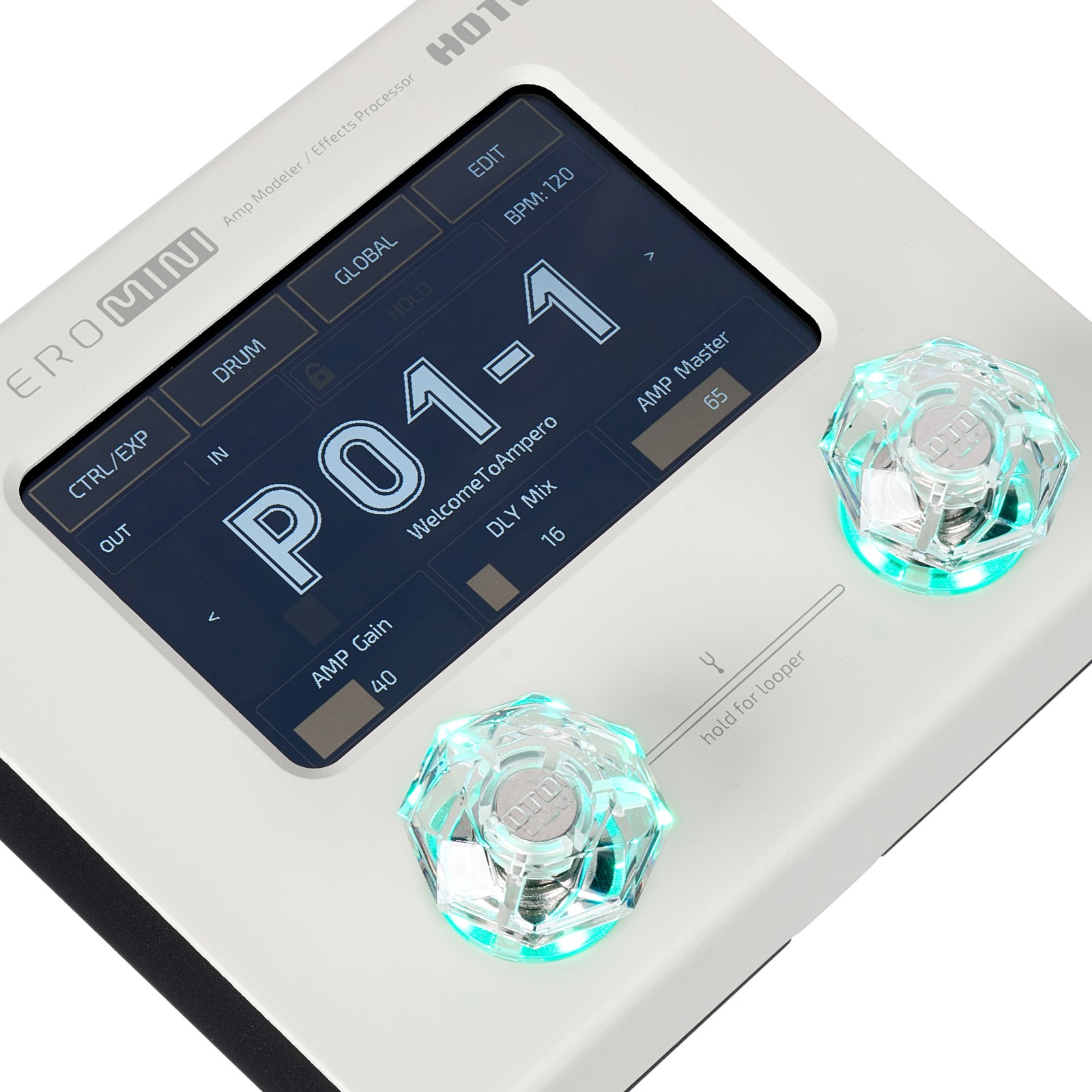 Hotone Ampero Mini Vanilla Multi-Effektpedal für E-Gitarre