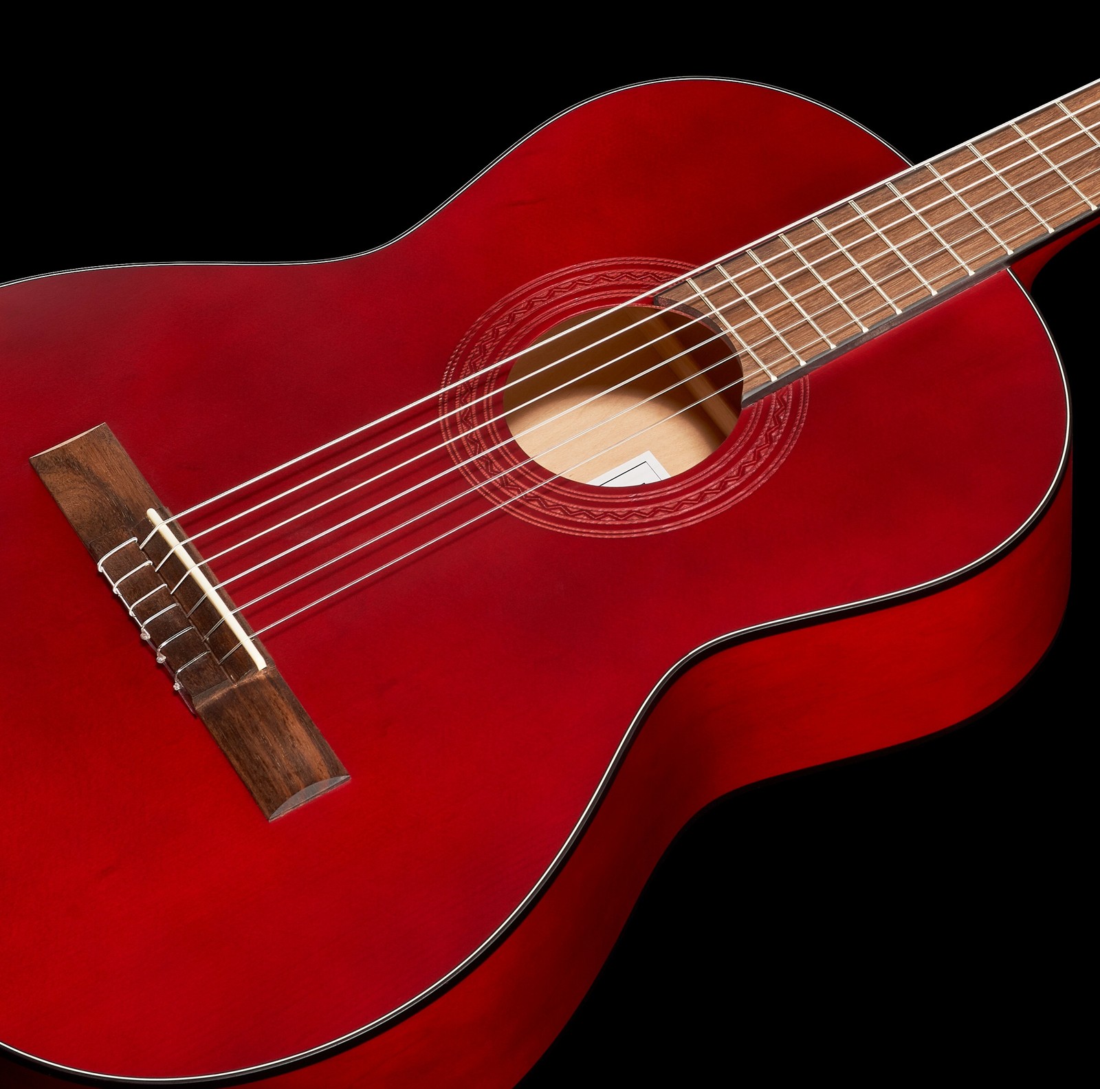 Detalle del La Mancha Rubinito Rojo SM/63-N Guitarra clásica