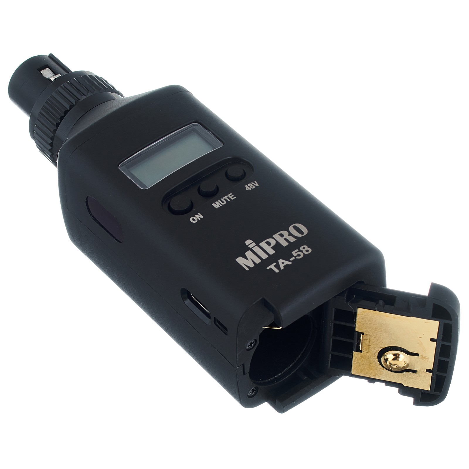 Batteriefach des Mipro TA-58 Aufstecksenders