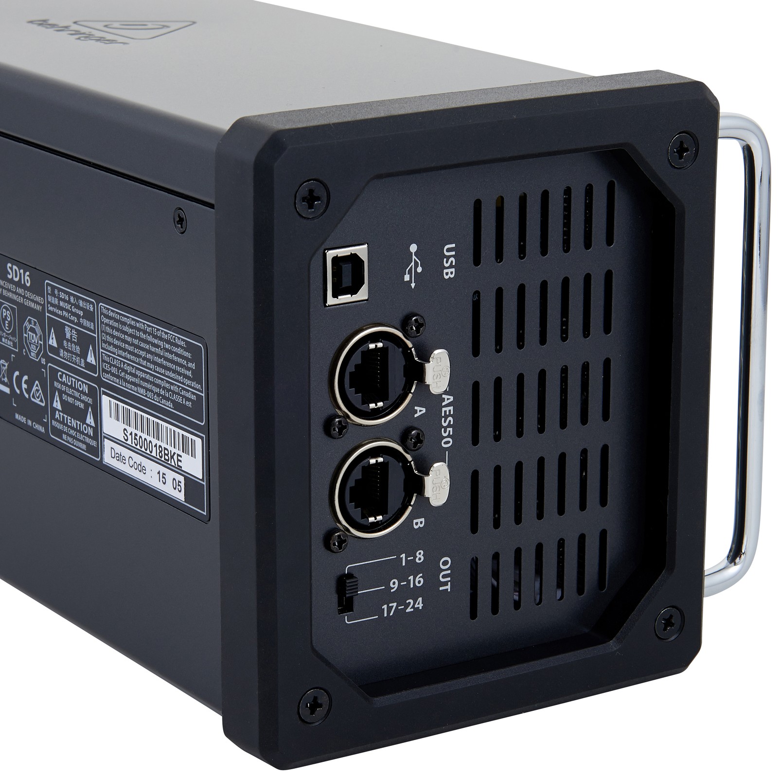 Anschlüsse der Behringer SD16 Stagebox