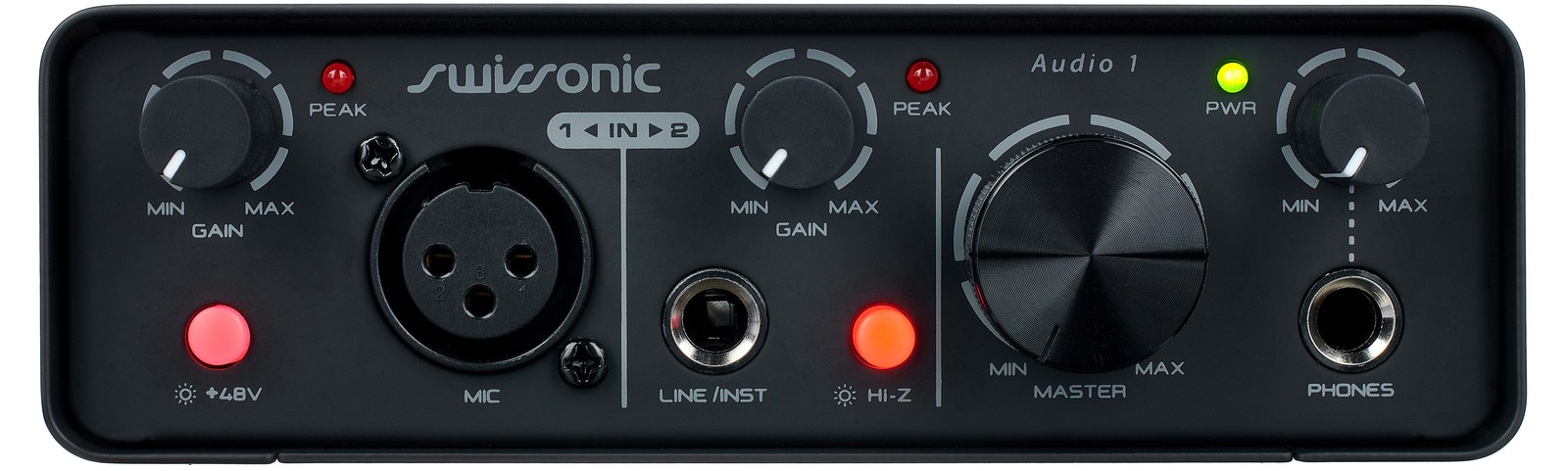 Swissonic Audio 1 Anschlüsse vorne