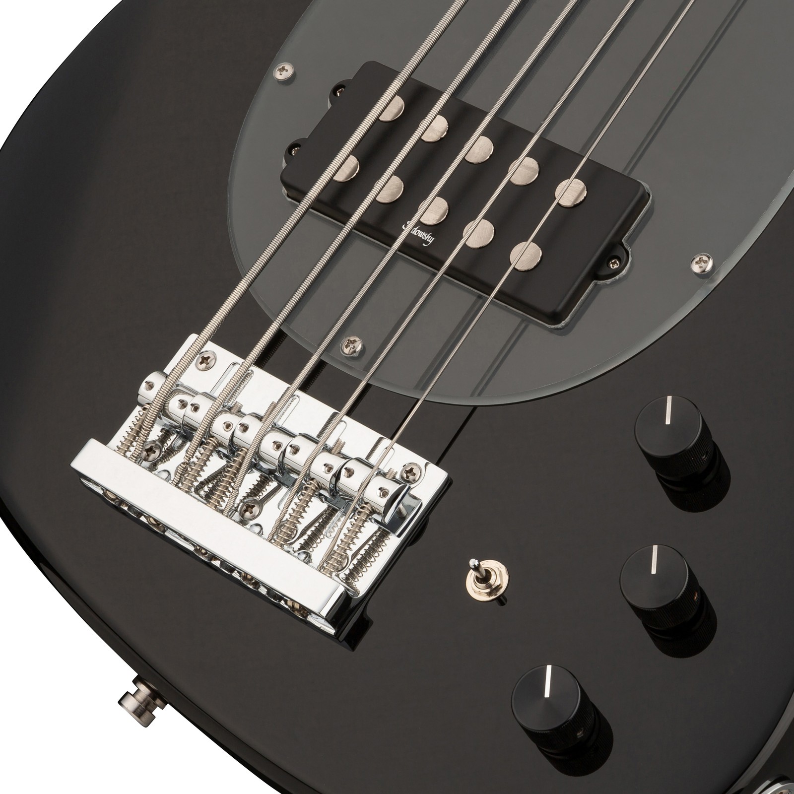Pickup and controls, Sadowsky MetroExpress 21 Vintage M5 Maple Black, five-string bass guitar