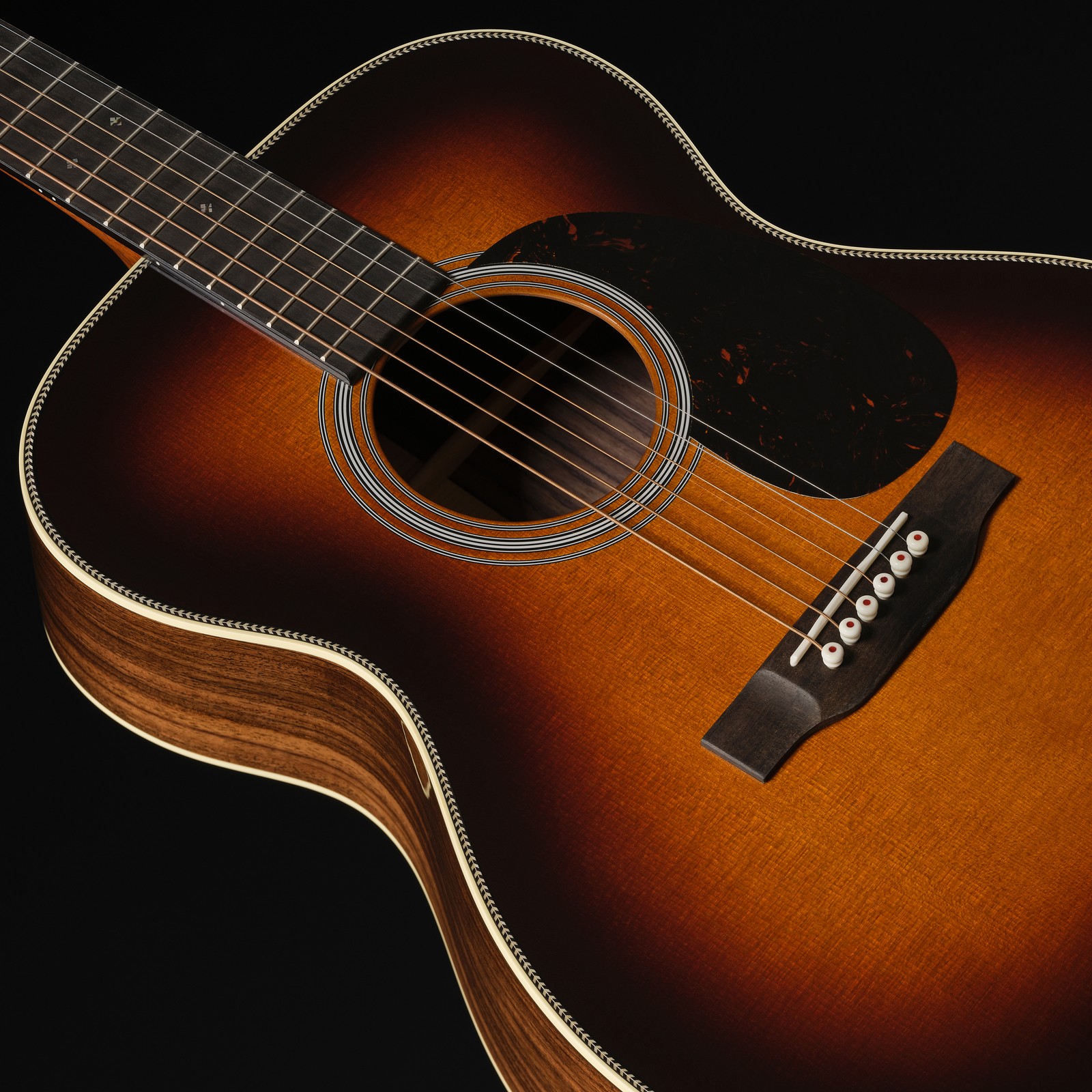 Decke der Martin Guitar 00028 Sunburst