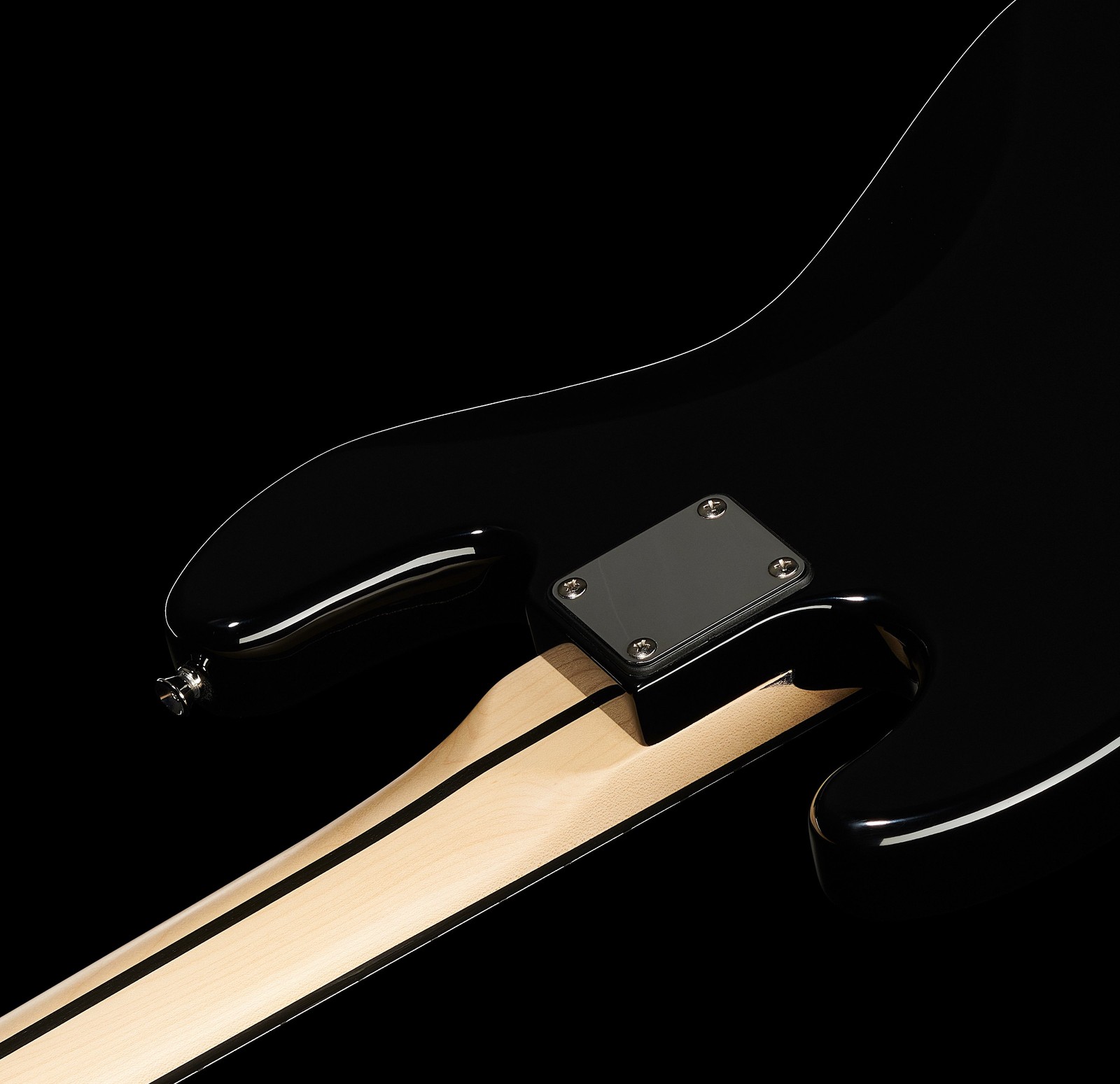 Harley Benton JB-75MN Black Vintage Series Electric Bass with bolt-on maple neck