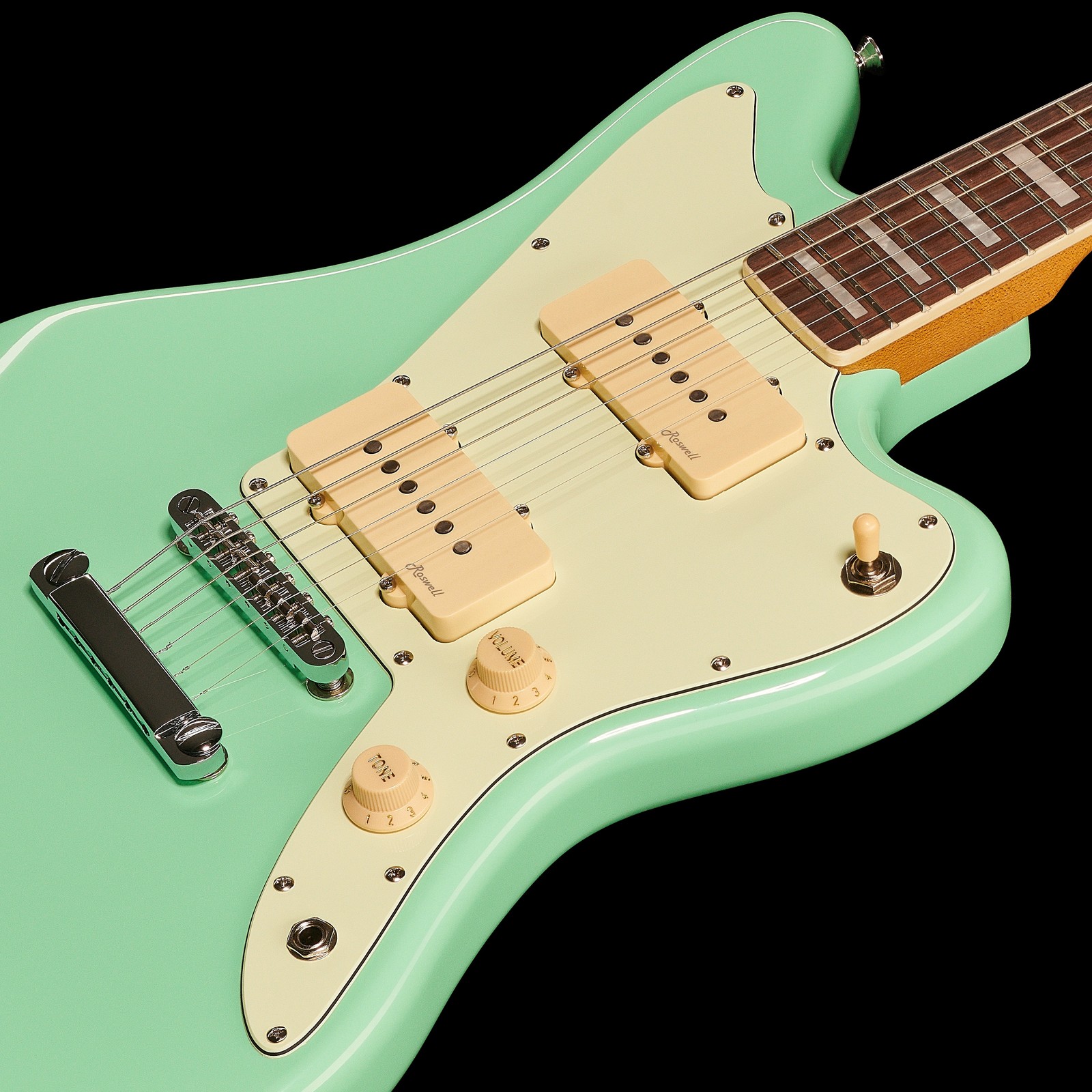 Harley Benton JA-60CC Seafoam Green Roswell JM Alnico-5 singlecoils stile vintage