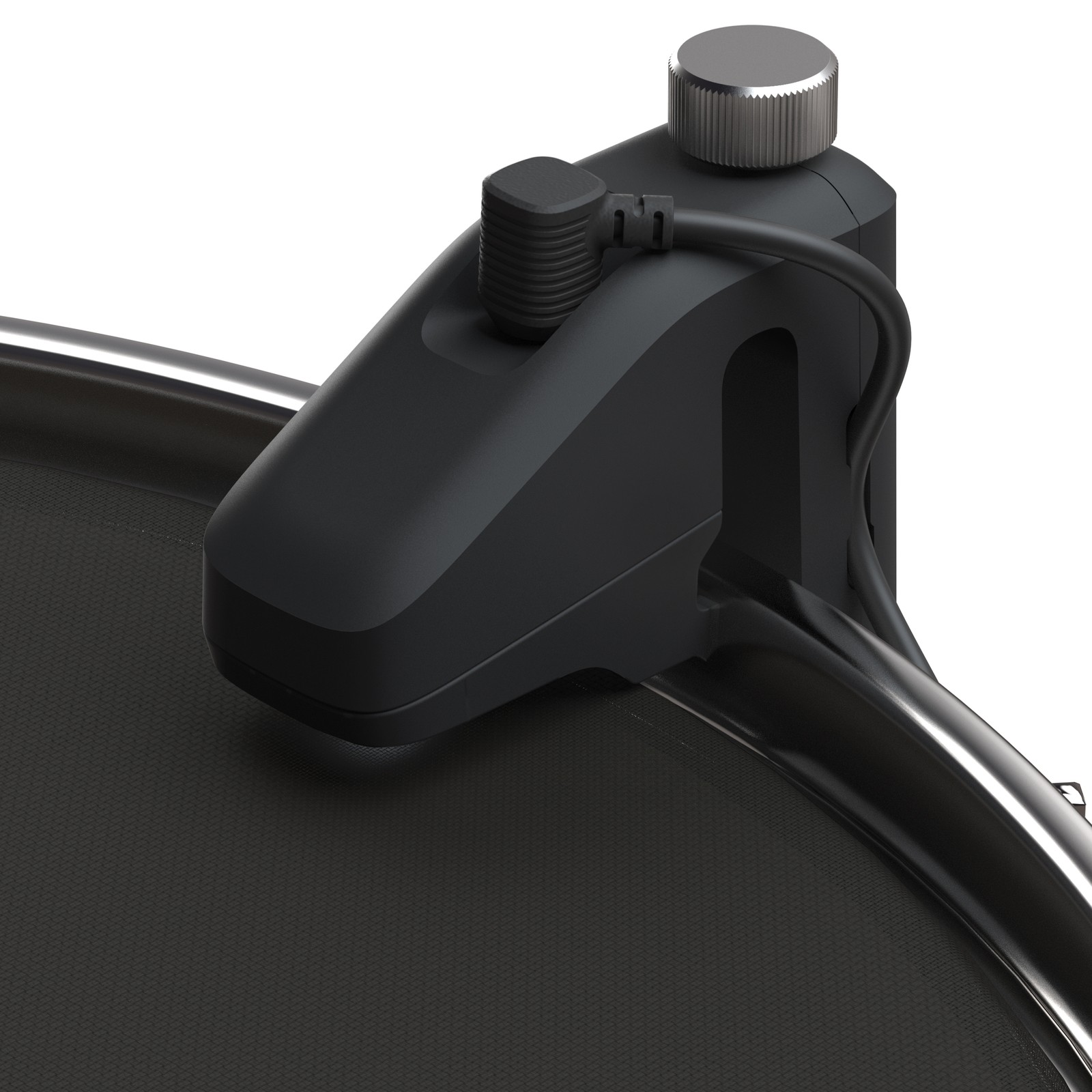 Evans Sensory Percussion Triggersensor an einer Snaredrum