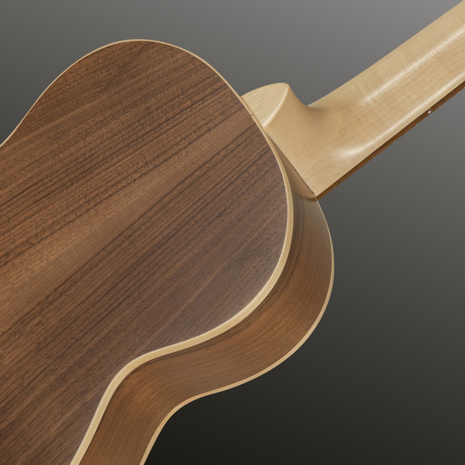 Korpus aus Walnuss auf der Rückseite der Manuel Rodriguez E-44