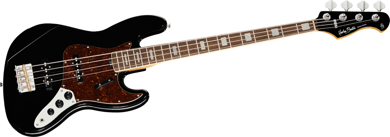 Frontansicht 4-Saiter E-Bass Harley Benton MV-4JB Black