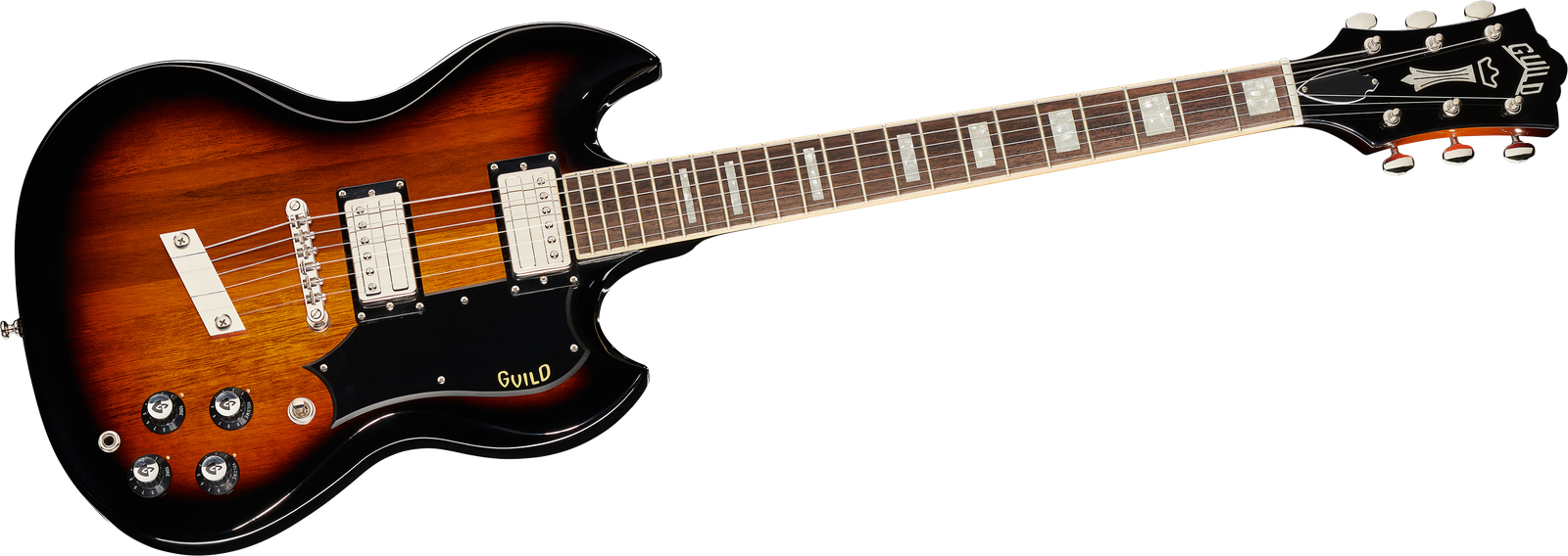 E-Gitarre Guild Polara Deluxe Vintage Sunburst Frontansicht