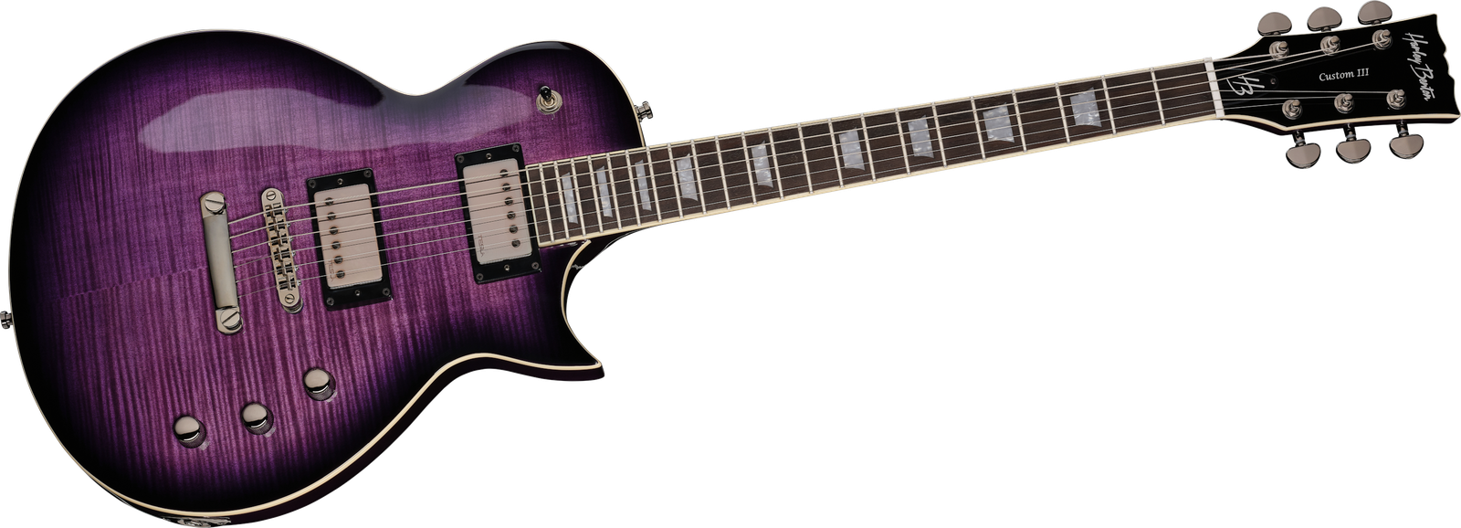Harley Benton SC-Custom III Purple Burst Komplettansicht