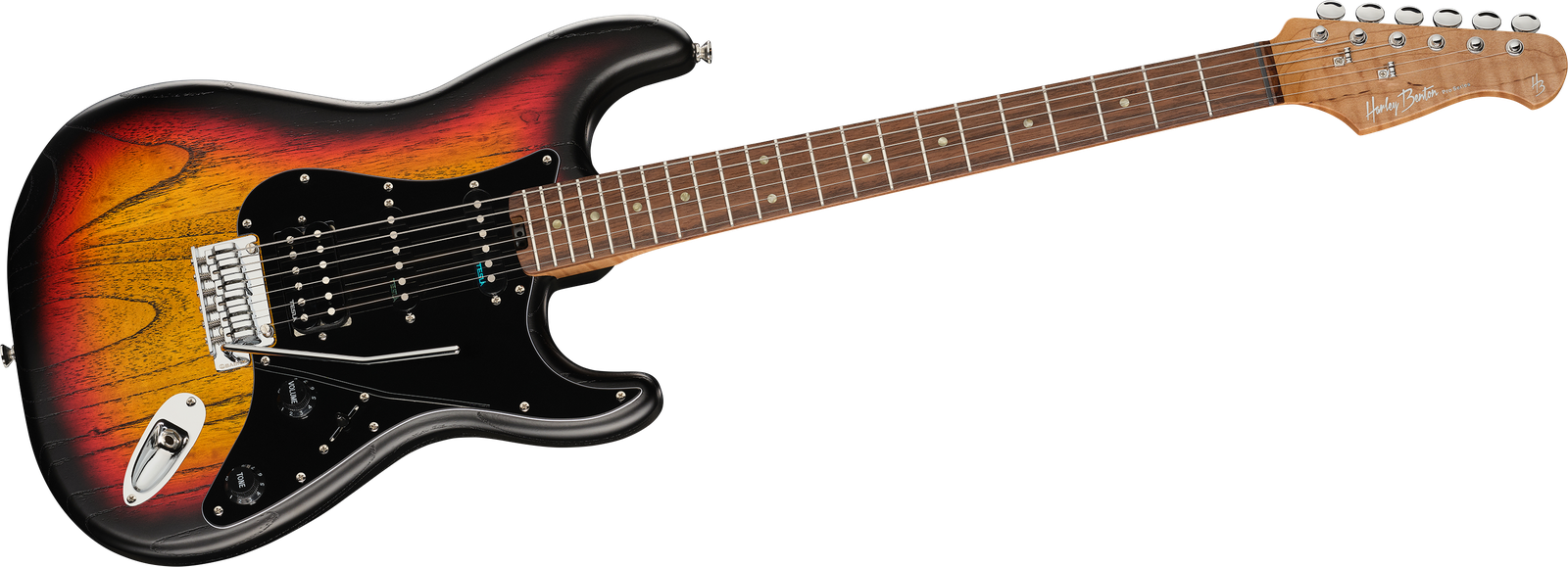 E-Gitarre Harley Benton ST-Modern Plus HSS SBBL Frontansicht