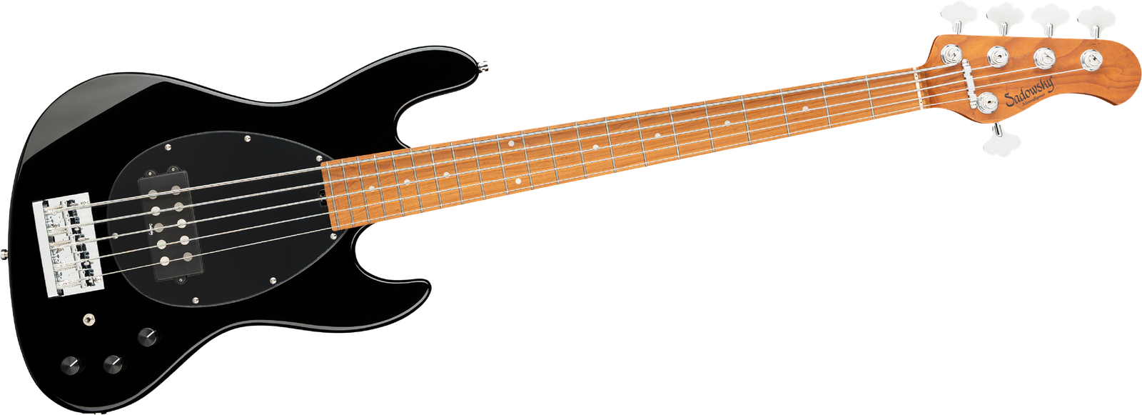 Sadowsky MetroExpress 21 Vintage M5 Maple Black, five-string bass guitar