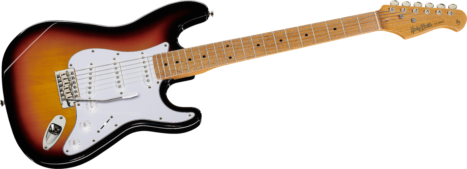 Frontansicht der E-Gitarre Harley Benton ST-62 MN SB Vintage Series