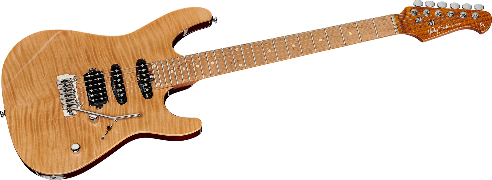 E-Gitarre Harley Benton Fusion-III HSS Roasted FNT von vorne