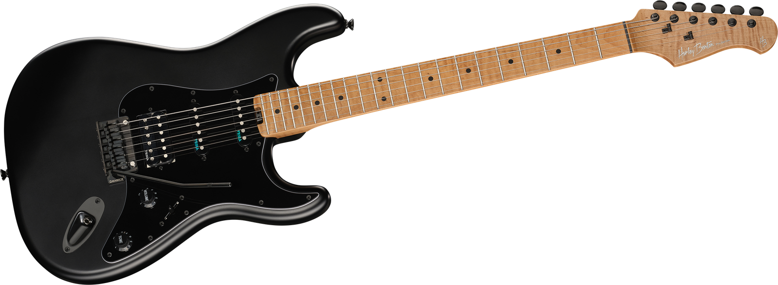 E-Gitarre Harley Benton ST-Modern Plus MN HSS SBK Frontansicht
