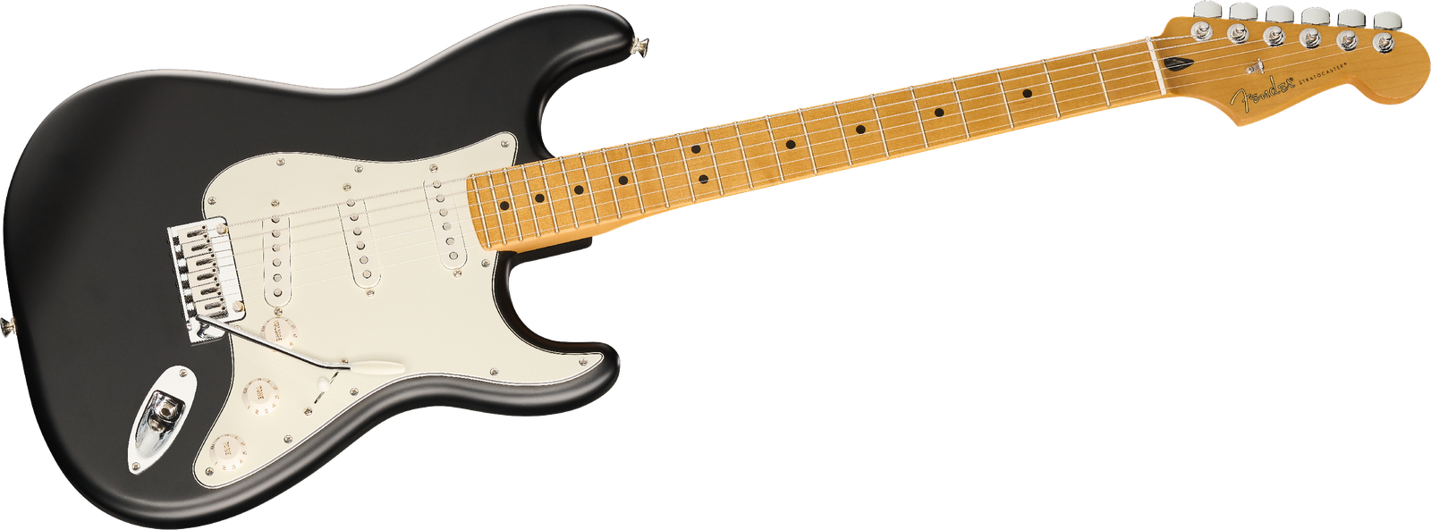 E-Gitarre Fender Exclusive Ens Strat MN STN BLK Frontalansicht