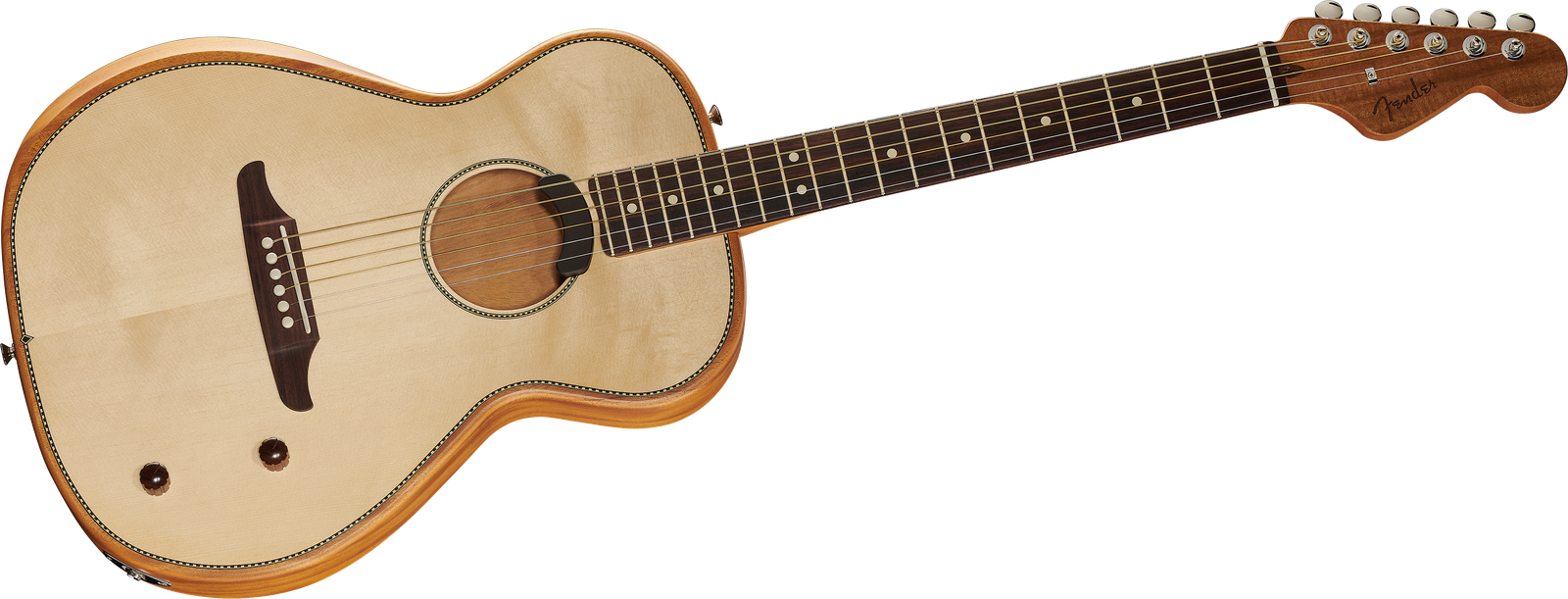 Frontansicht E-Parlor Gitarre Fender Highway Parlor NAT RW