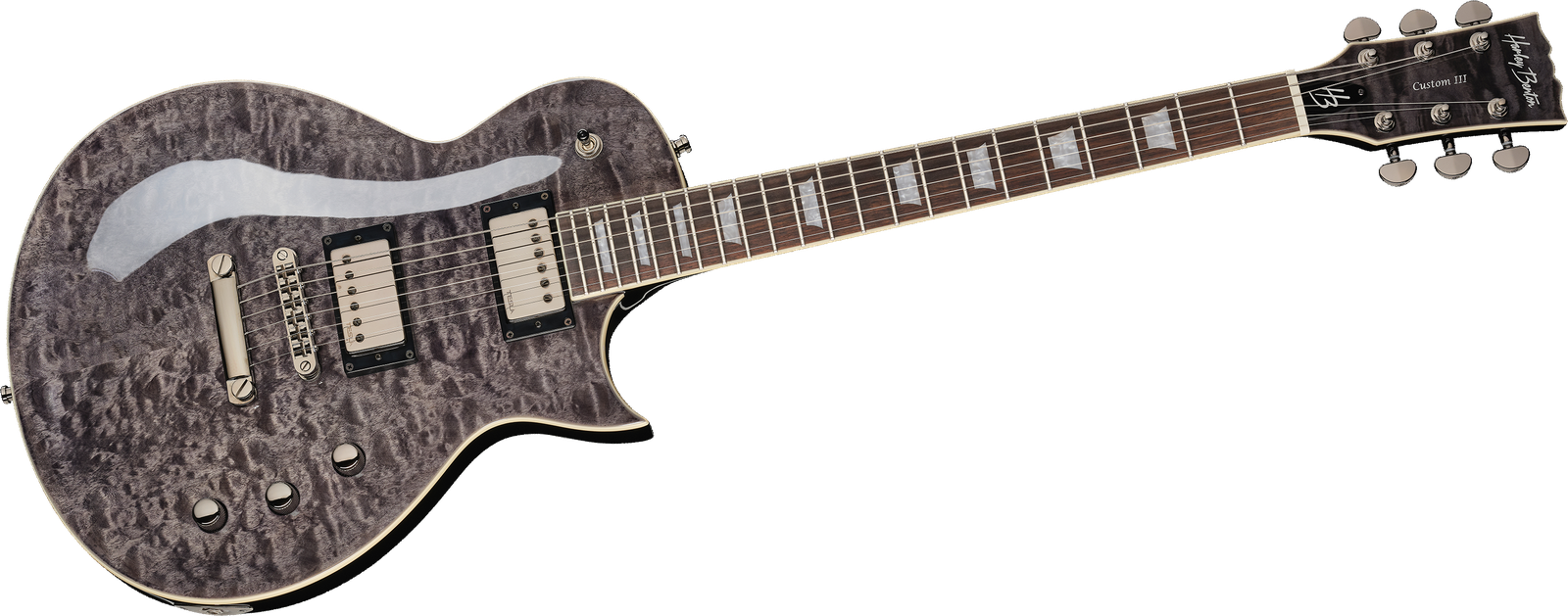 Harley Benton SC-Custom III Quilt Midnight Komplettansicht