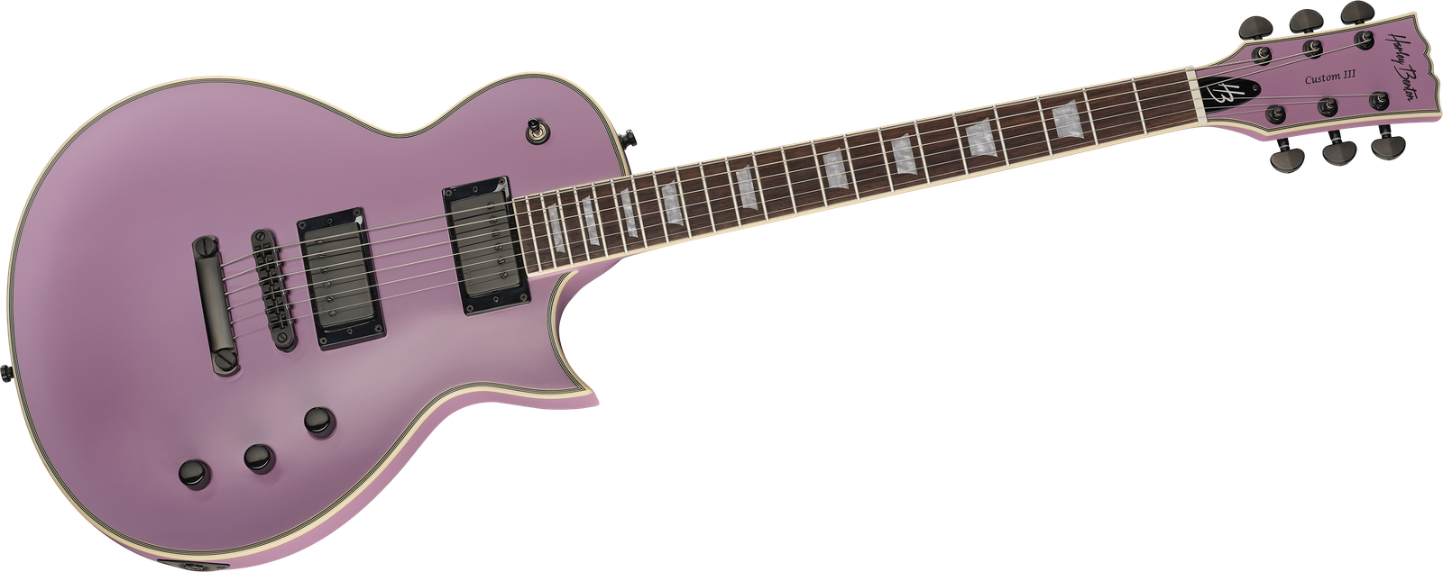 Harley Benton SC-Custom III Purple Satin Komplettansicht