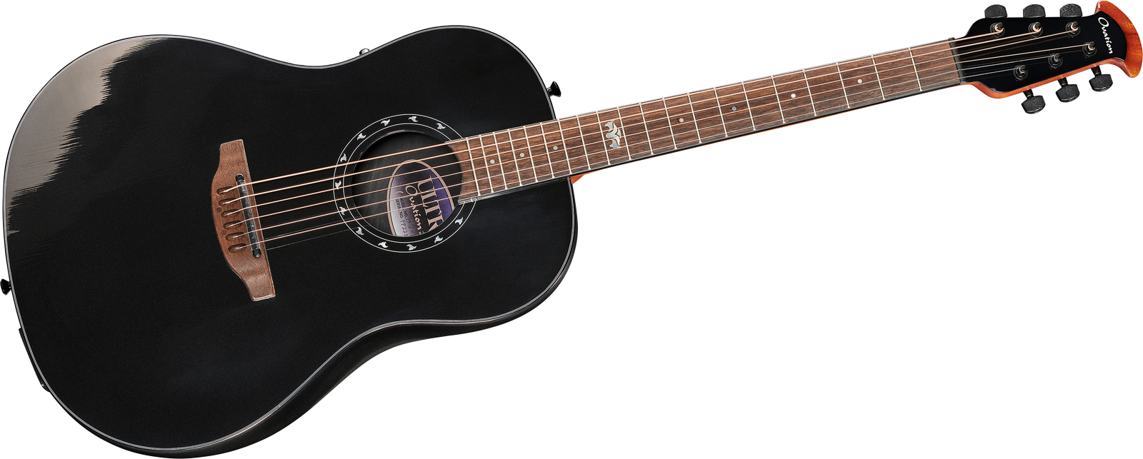Frontansicht der Elektroakustik Gitarre Ovation Ultra 1516PBM-G Pitch Black