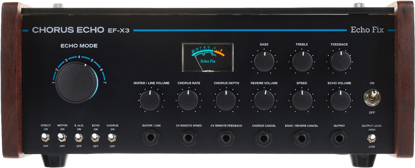 Frontalansicht des Echo Fix EF-X3 Chorus Echo Black