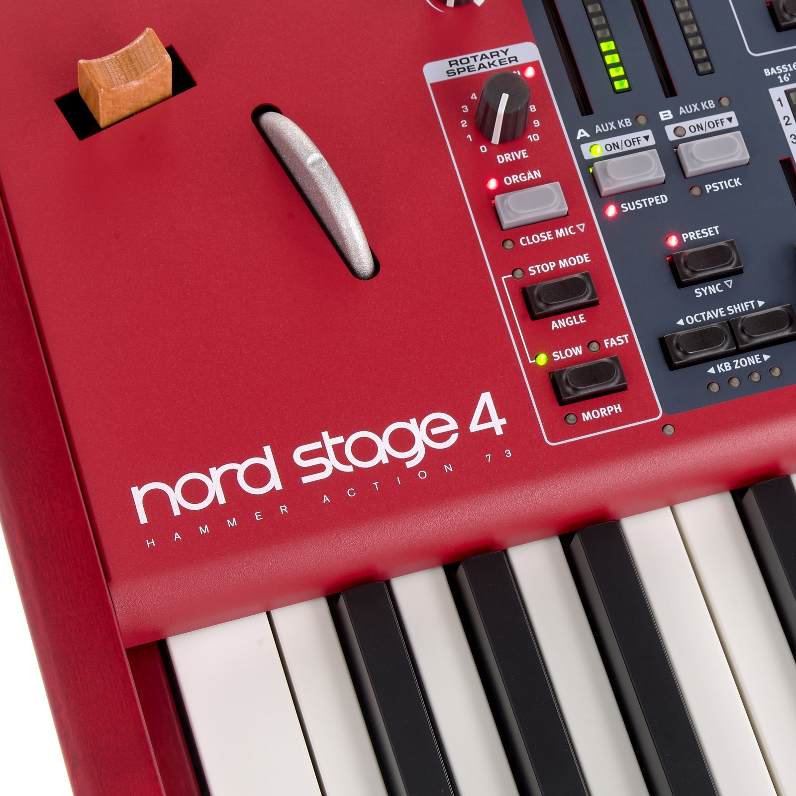 Rotes Digitalpiano mit Orgelfunktion Clavia Nord Stage 4 73