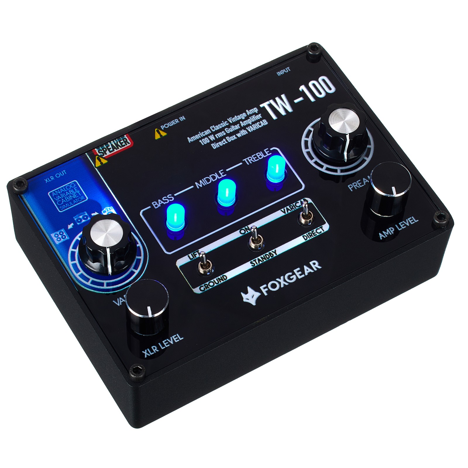 Foxgear TW-100 American Classic Clean Verstärker für E-Gitarre