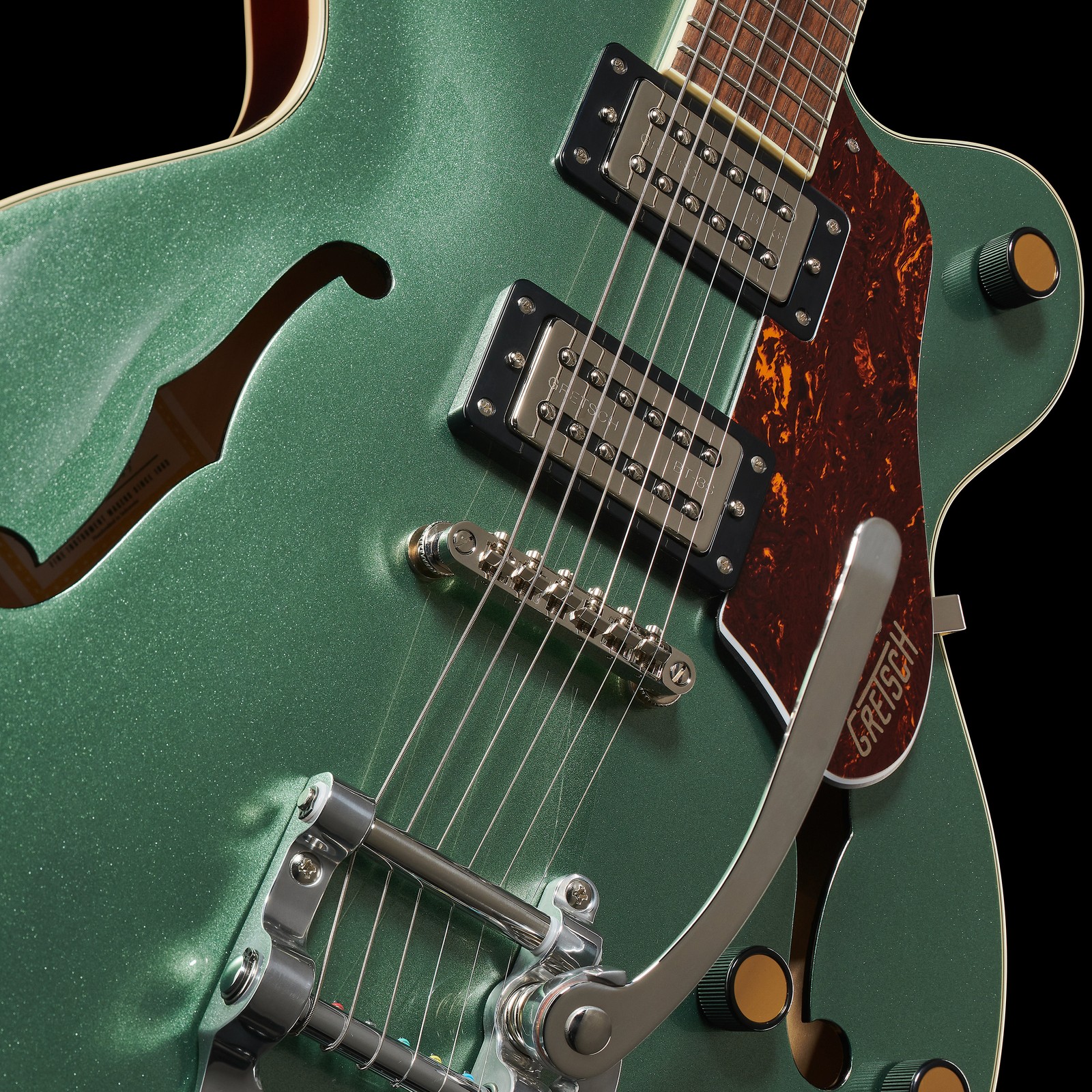 Bigsby Tremolo und Broadtron Humbucker auf der Gretsch G2622T Streamliner Cb Dc SO