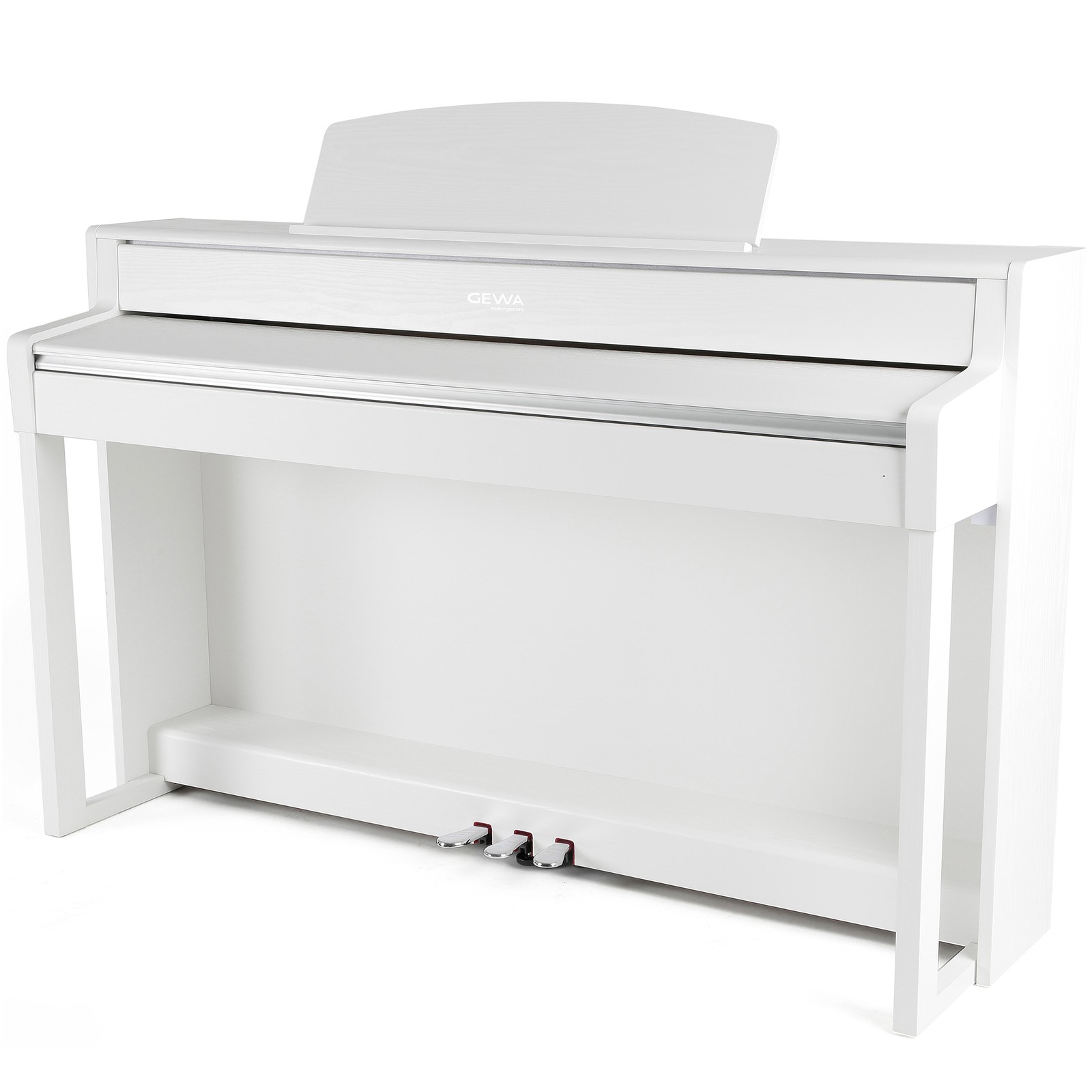 Weißes Digitalpiano Gewa UP 395 White mit geschlossener Tastaturabdeckung