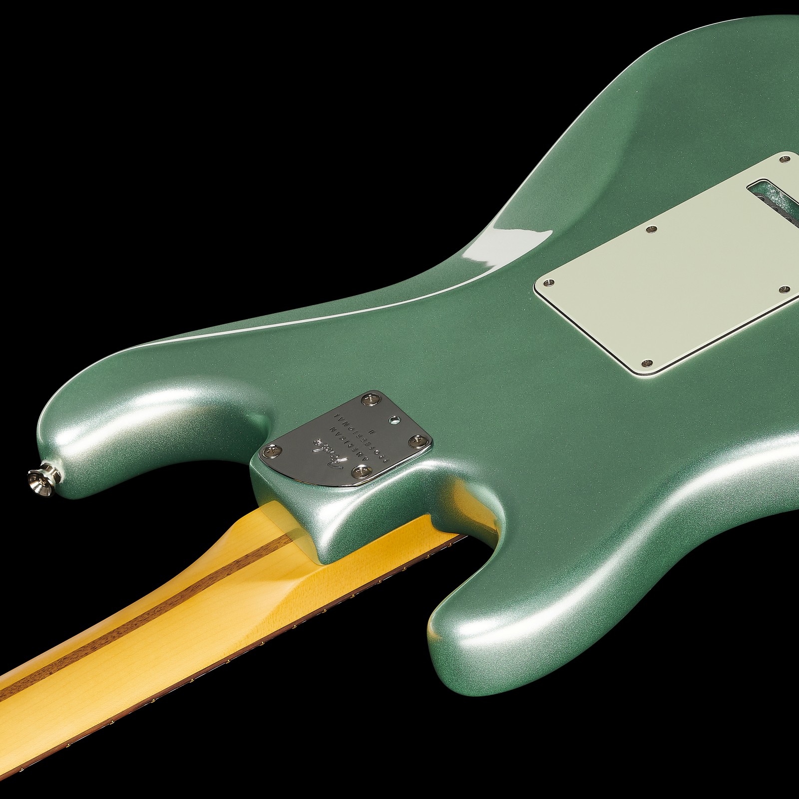 Korpus Rückansicht der Fender AM Pro II Strat MYST SFG