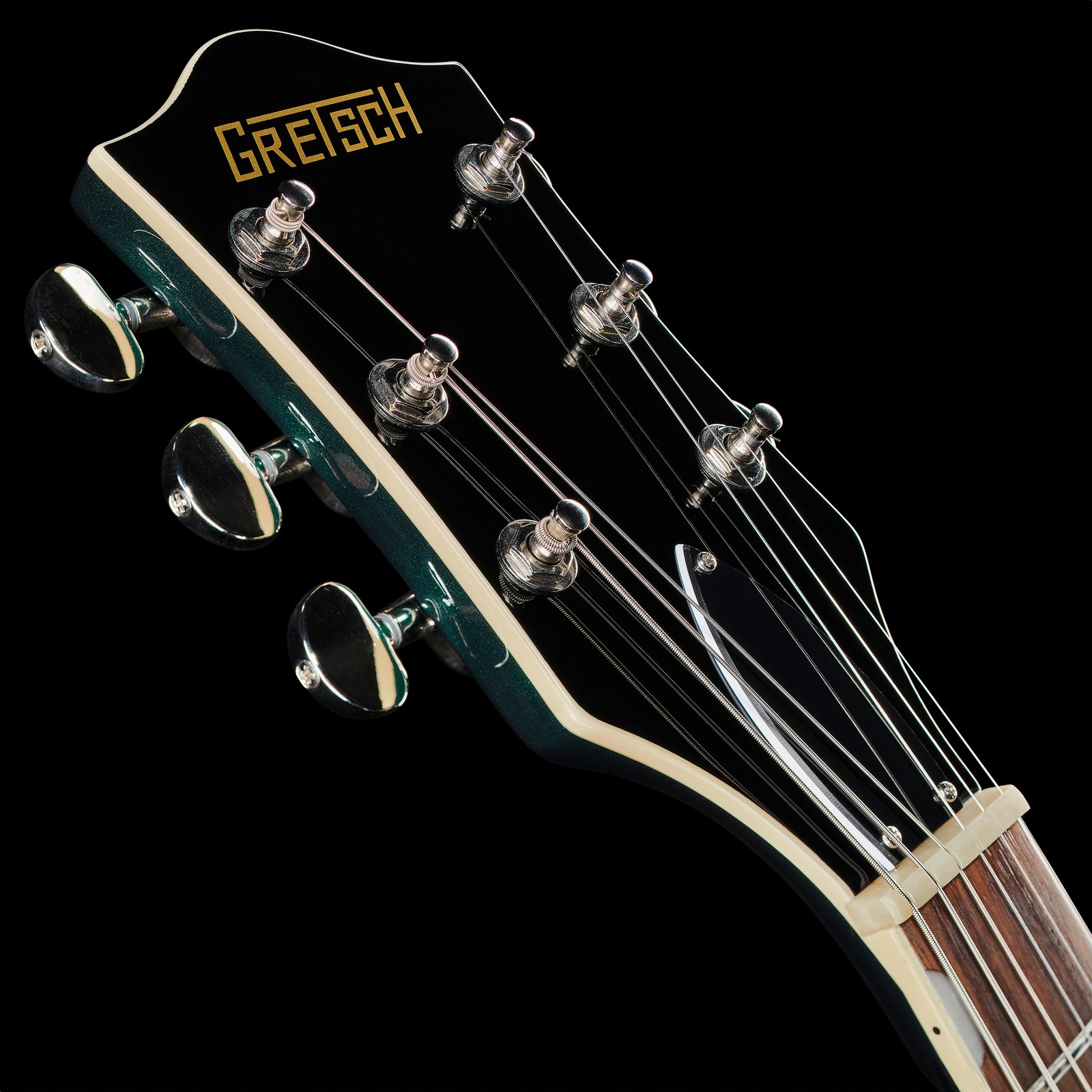 Kopfplatte einer Gretsch E-Gitarre