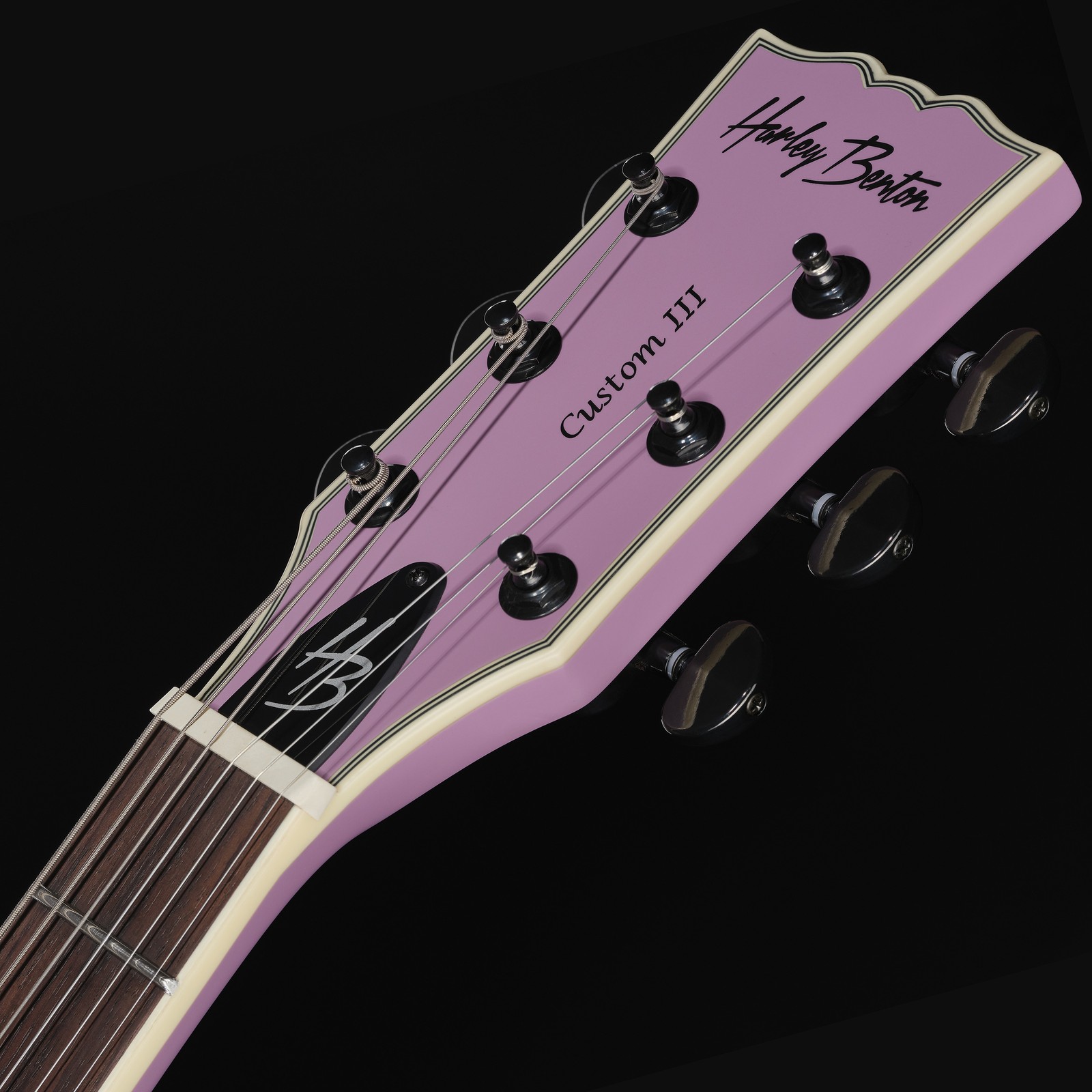 Harley Benton SC-Custom III Purple Satin matched headstock Kopfplatte
