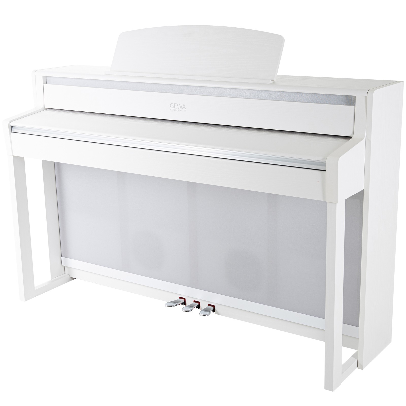  Gewa UP 405 White Digitalpiano mit geschlossener Tastaturabdeckung