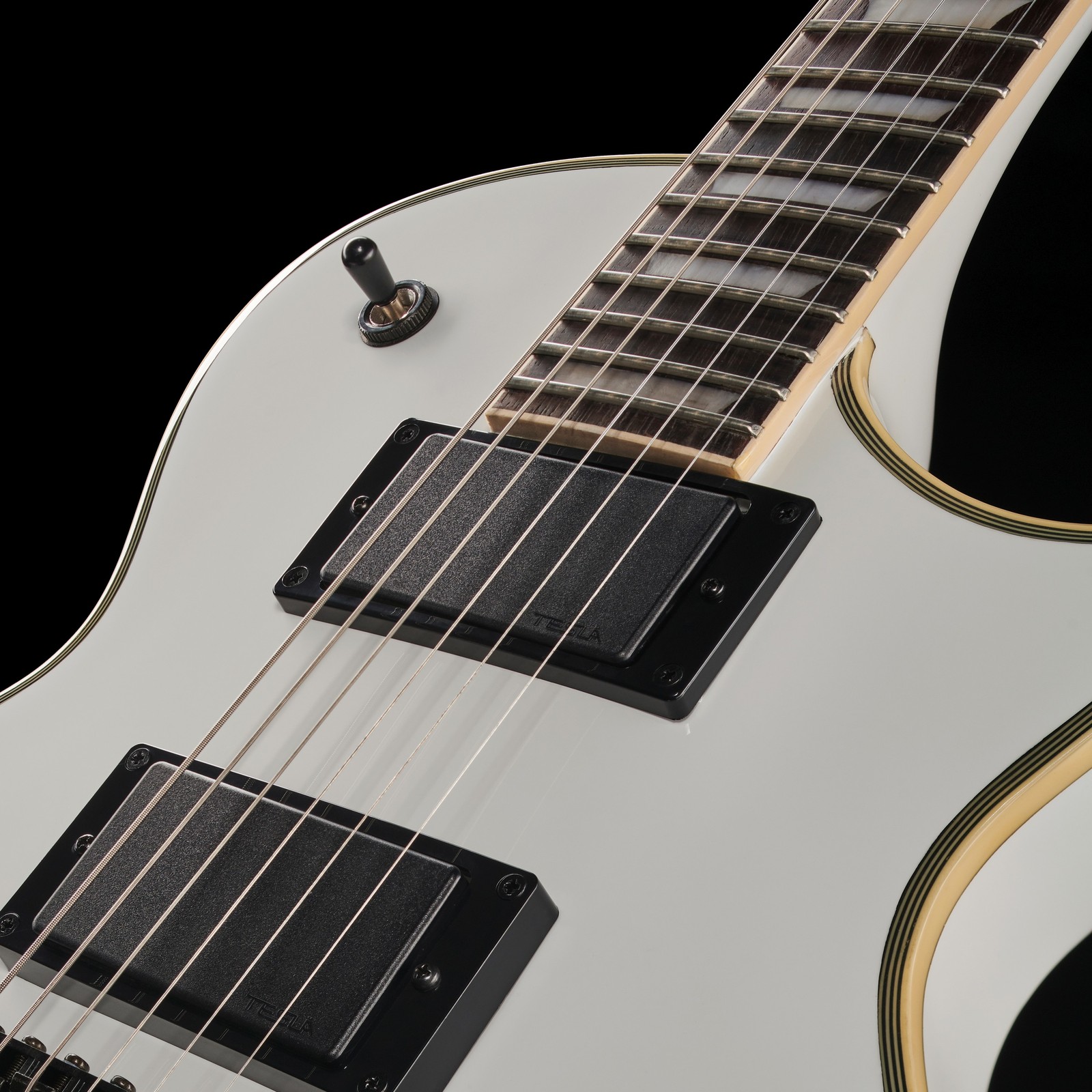 Harley Benton SC-Custom III Active White aktive Humbucker Pickups