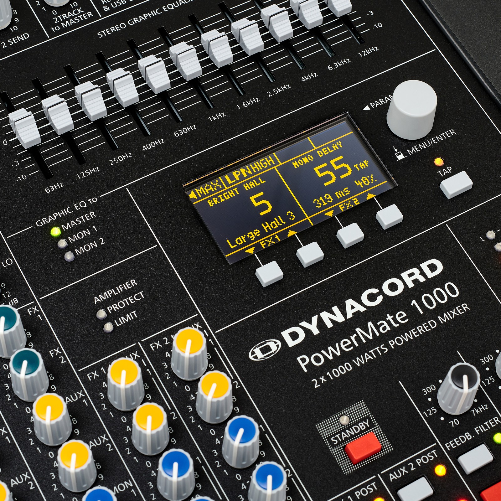 Display am Dynacord Powermate 1000-3 70th Edition Referenz-Powermixer