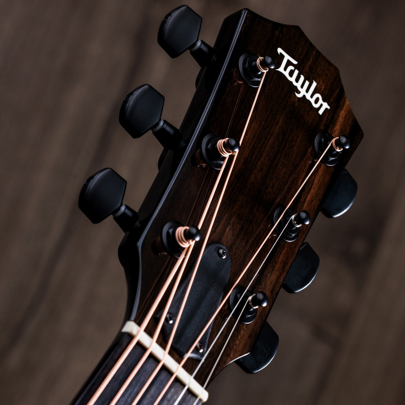 Kopfplatte der Taylor 214ce-BLK Plus Westerngitarre in Schwarz